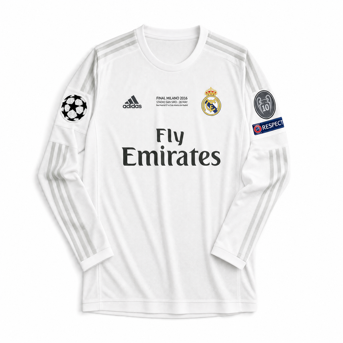 Real Madrid Maglia Home White Long 2015/16