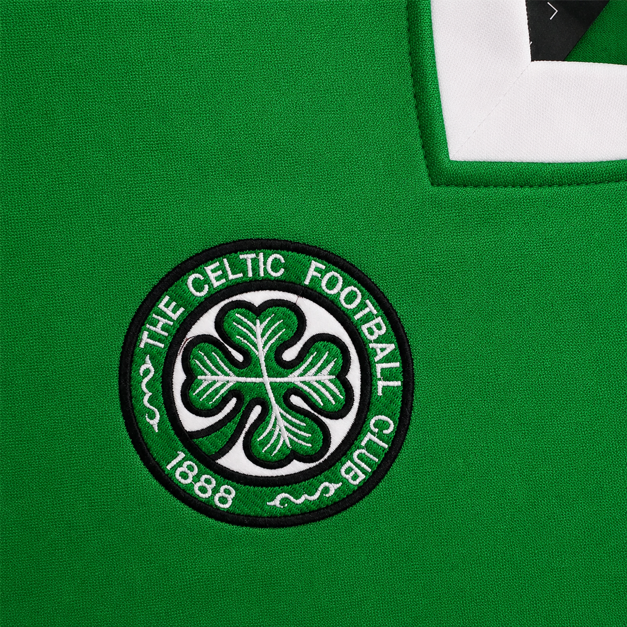Dettaglio stemma Celtics football shirt 1978/80