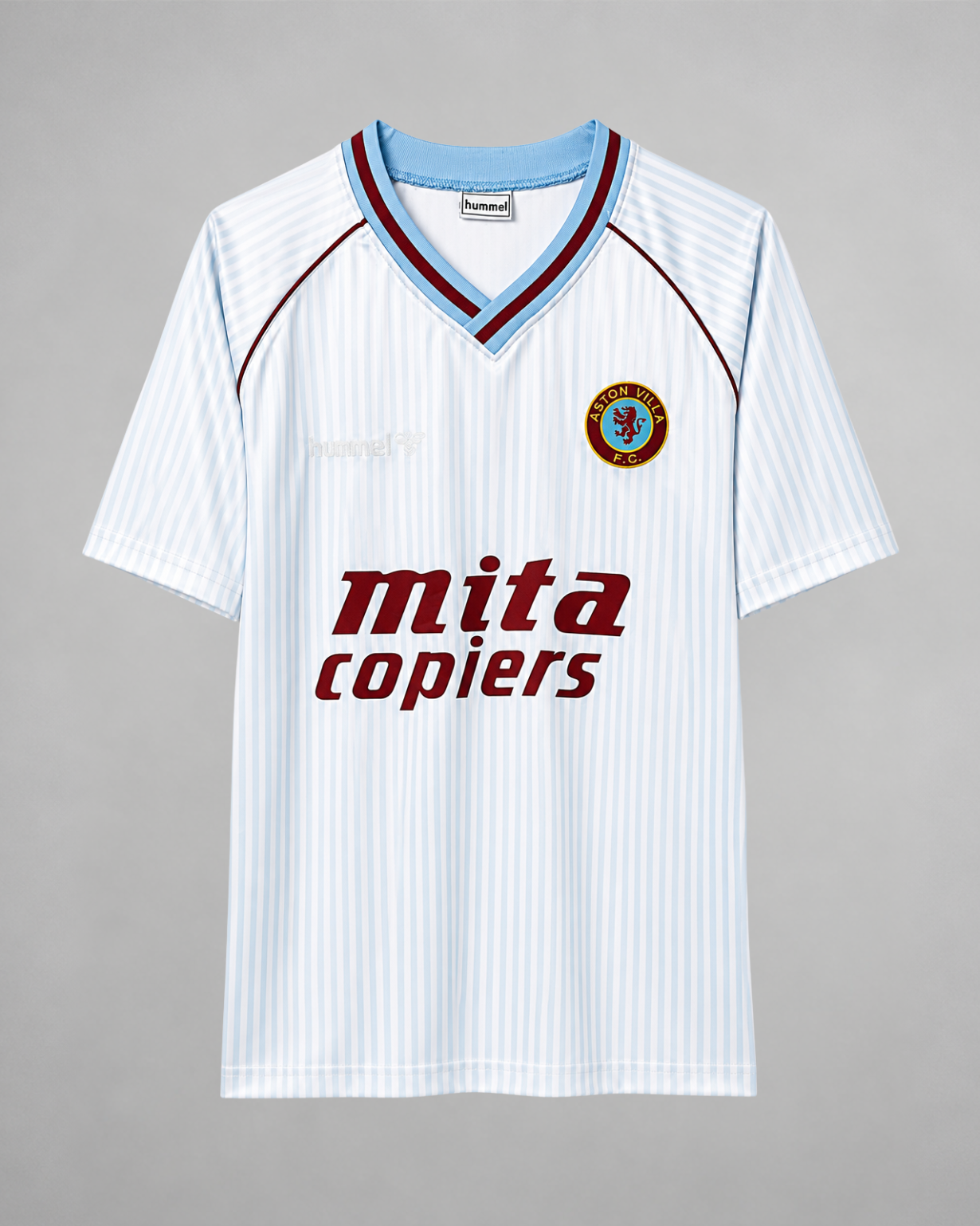 Aston Villa maglia away 1988/89 bianca vista frontale completa