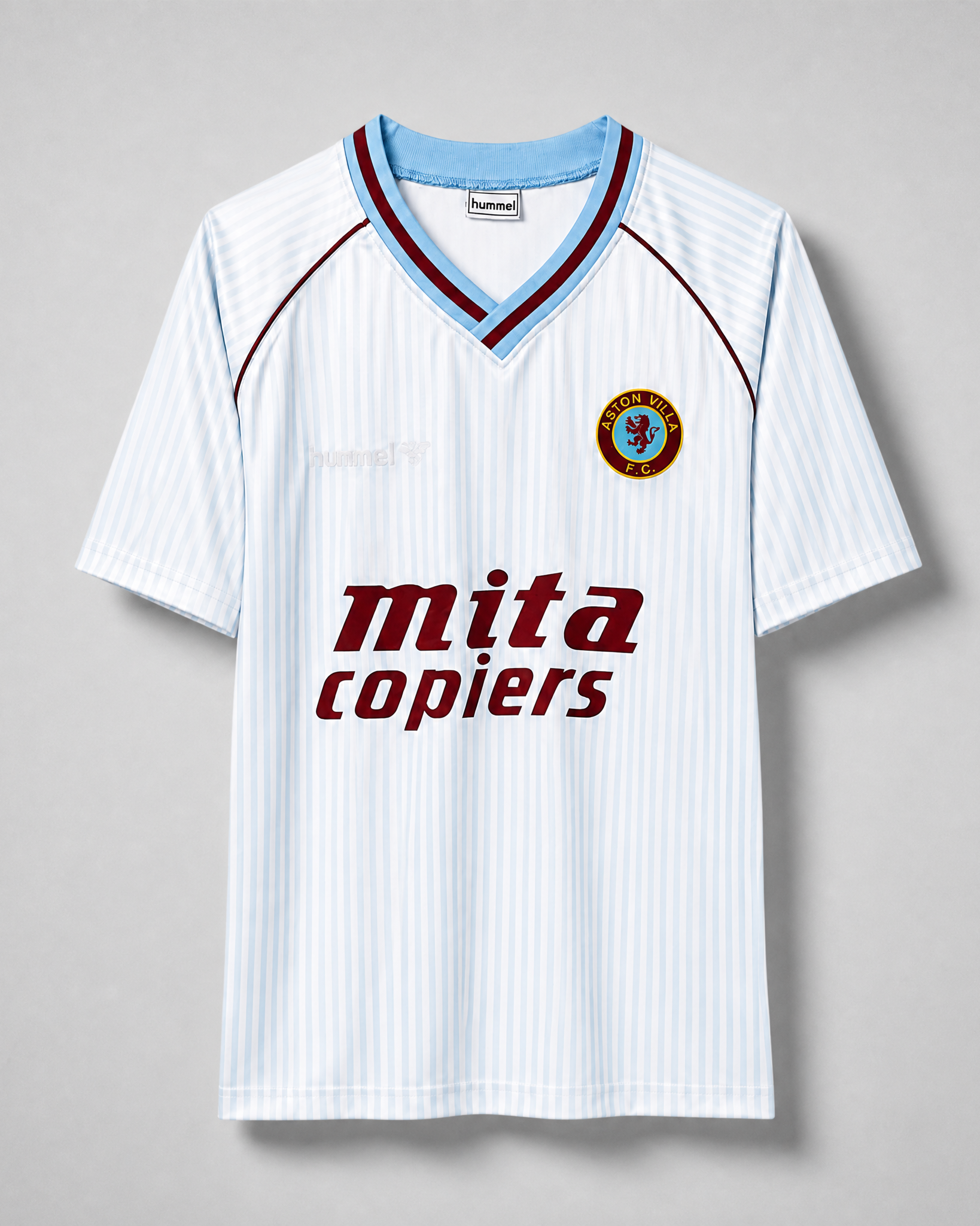 Aston Villa maglia away 1988/89 bianca vista frontale completa