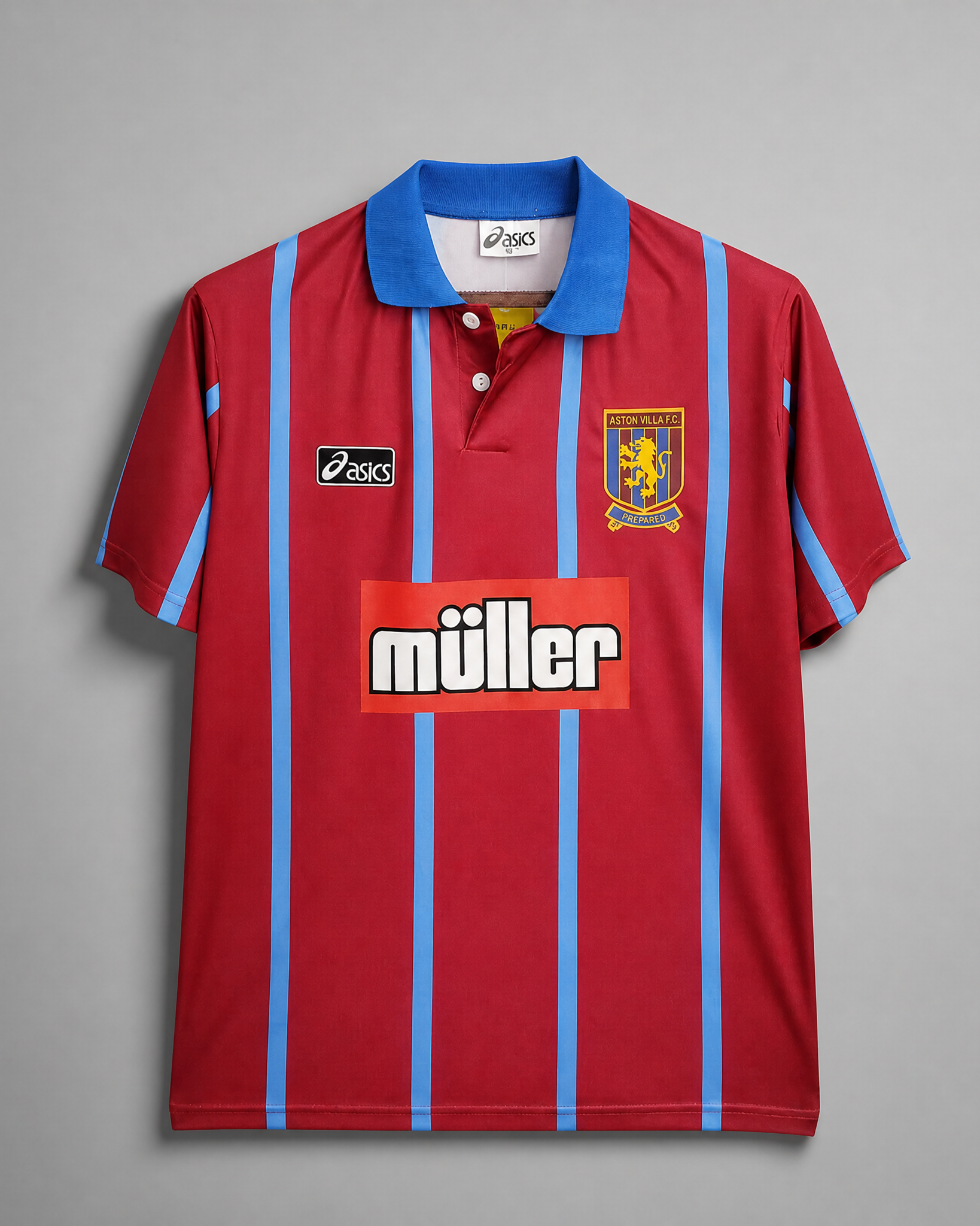 Aston Villa maglia home 1993/95 granata vista frontale completa