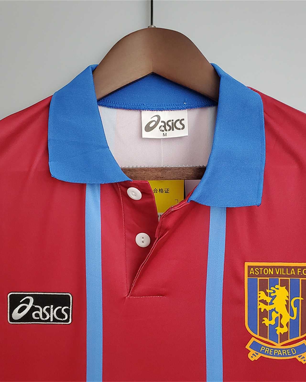 Retro Aston Villa jersey home 1993/95 stile Premier League anni 90