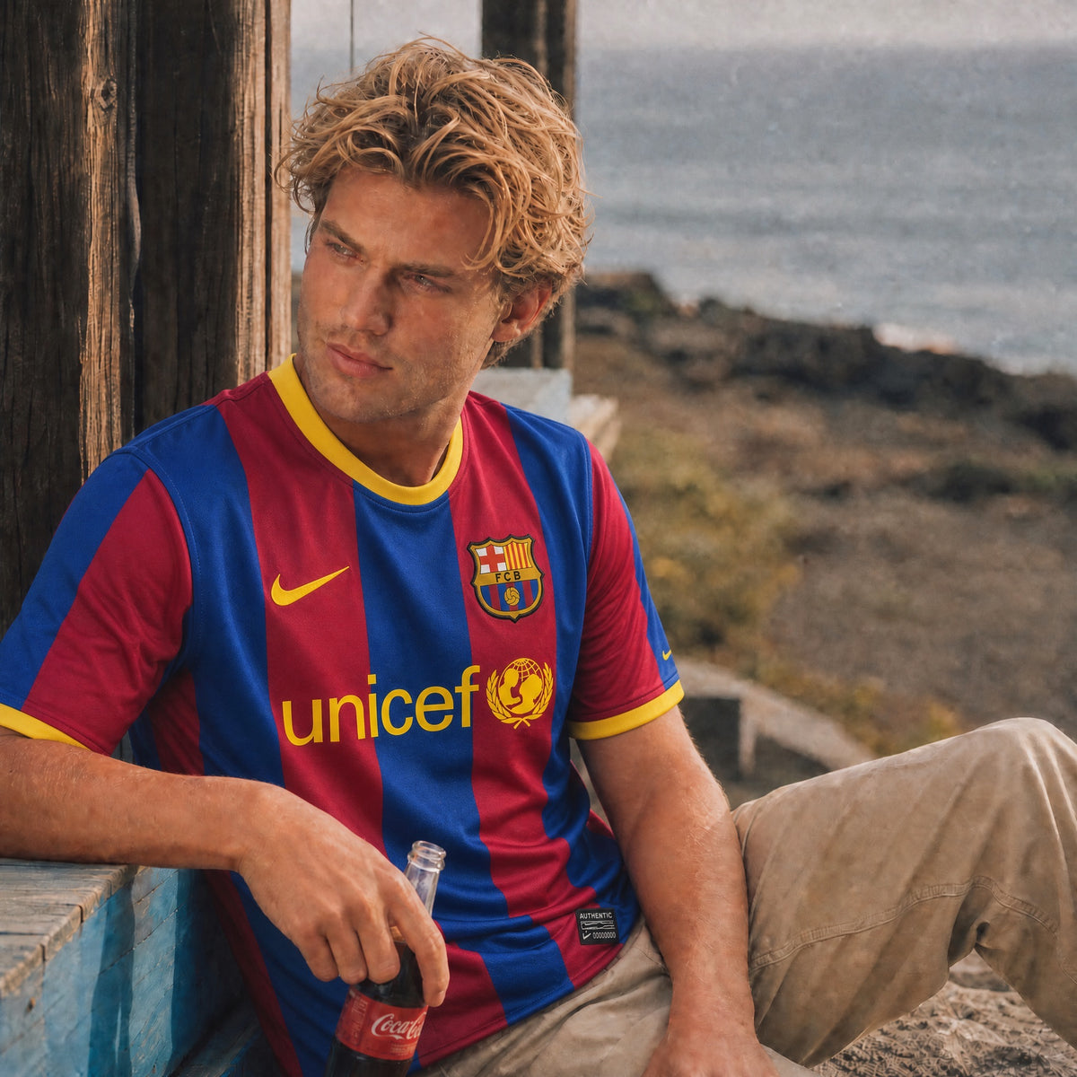 Dettaglio logo maglia Barcellona 2010/11