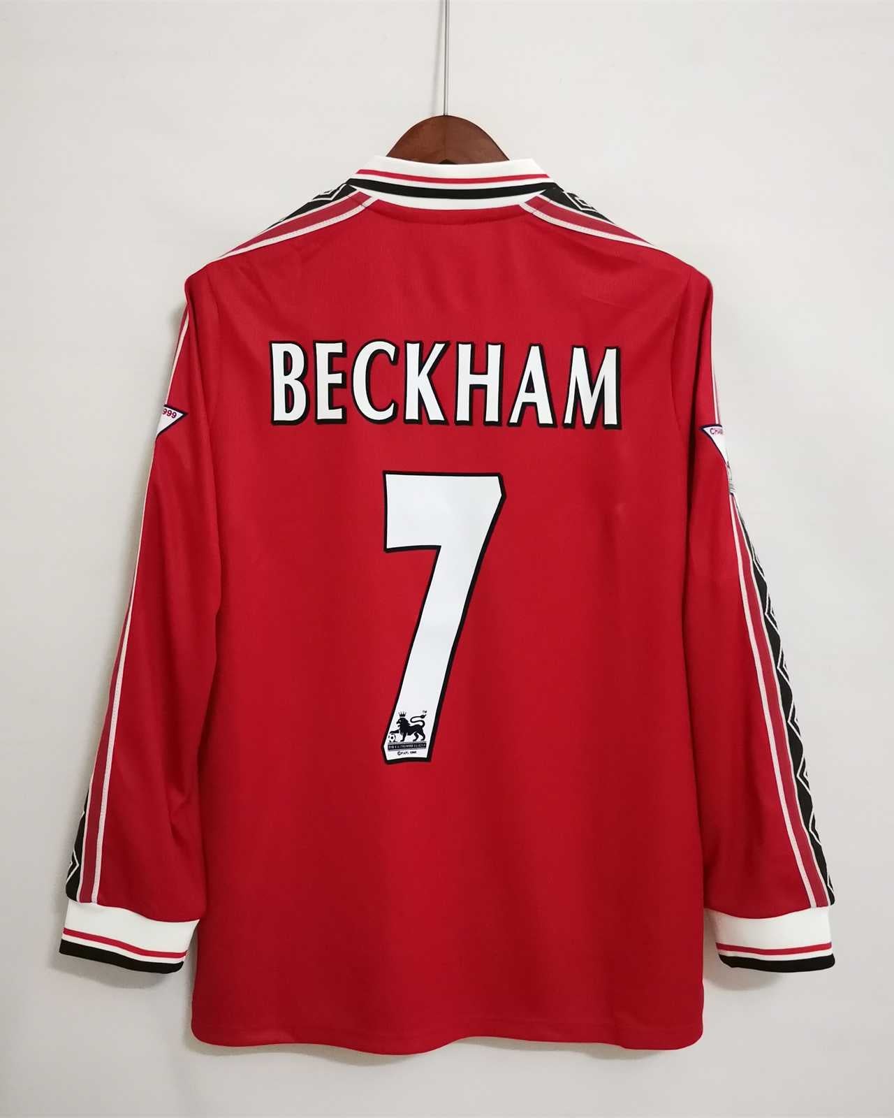 Beckham Maglia Manchester United 1998/99 long sleeve retro vista posteriore