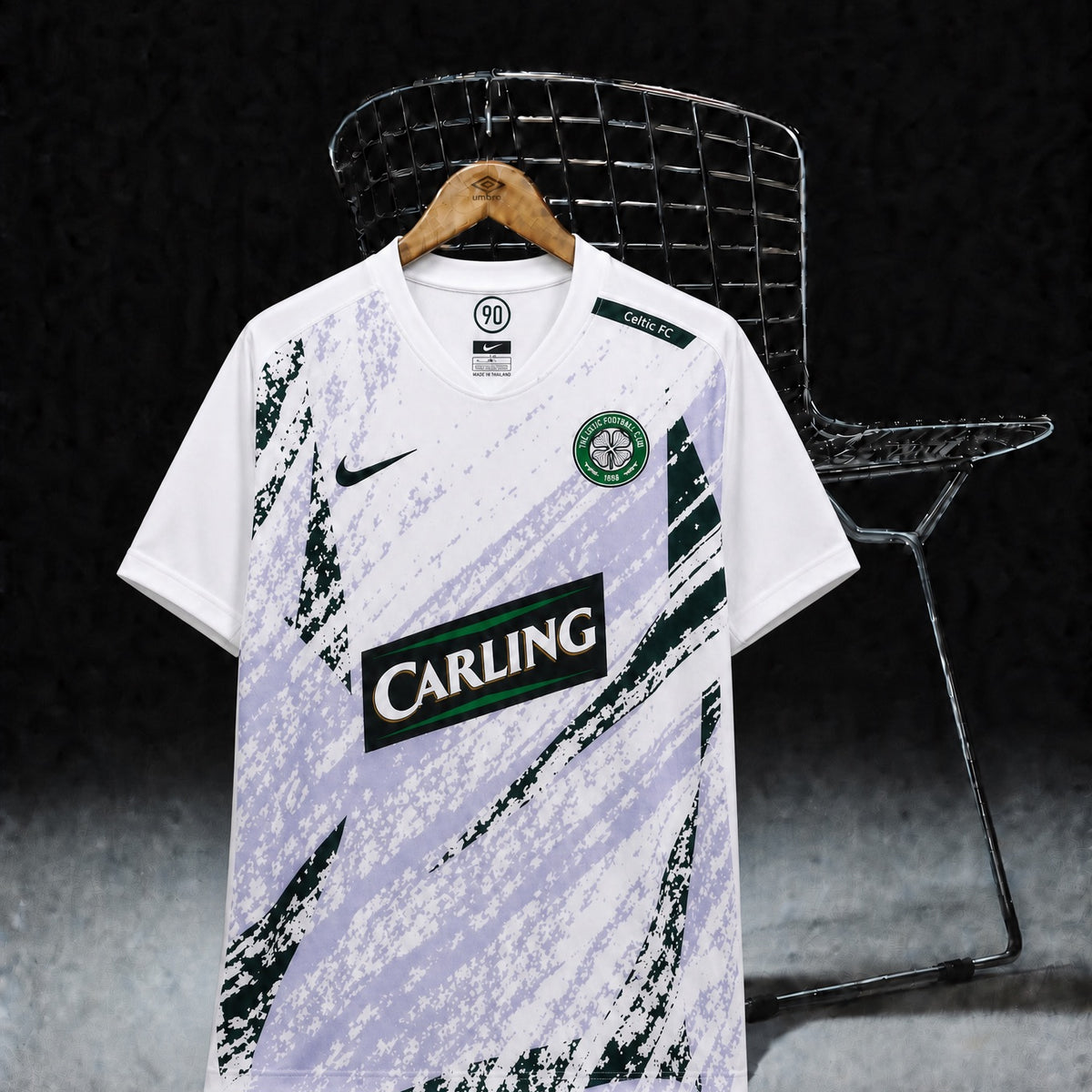 Dettaglio frontale football shirt Celtic away 2007/08
