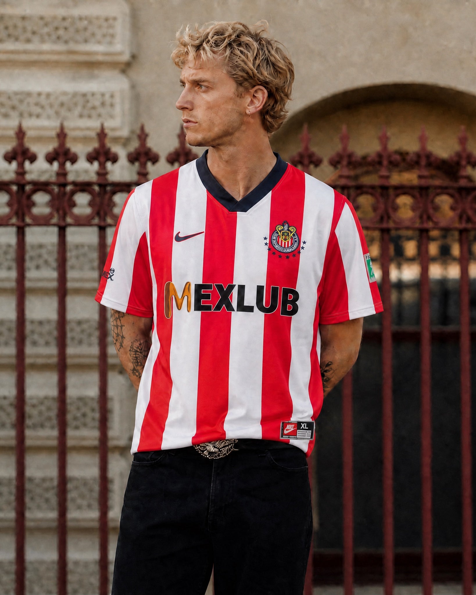Maglia Chivas Guadalajara 1996/97 vintage a strisce verticali