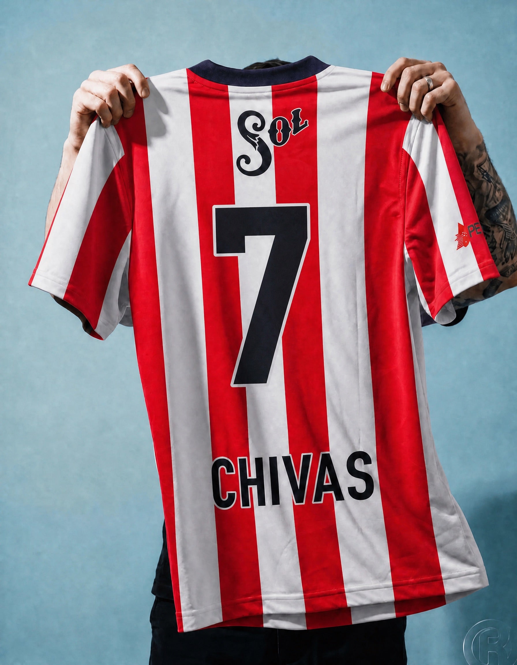 Chivas jersey 1996/97 Home vintage soccer shirt con colletto scuro