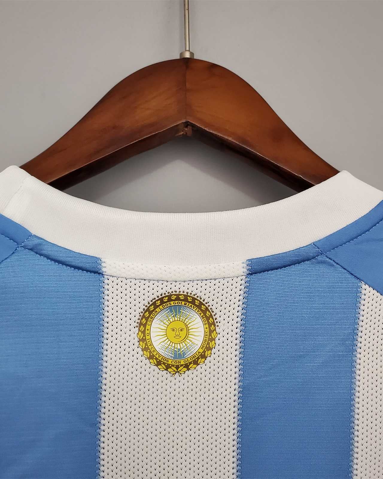 Colletto maglia Argentina 2010 dettagli esterni