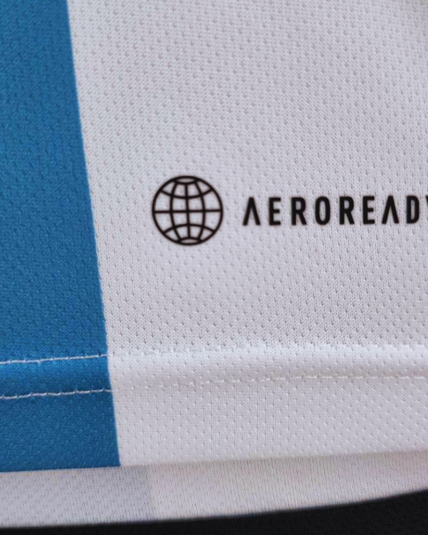 Dettaglio tessuto maglia Argentina 2022 con tecnologia Aeroready