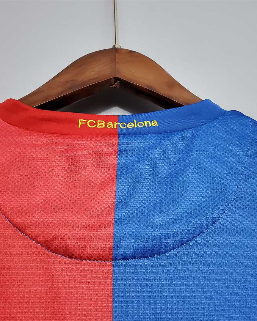 Dettaglio tessuto maglia Barcellona 2006/07 blu rosso Nike