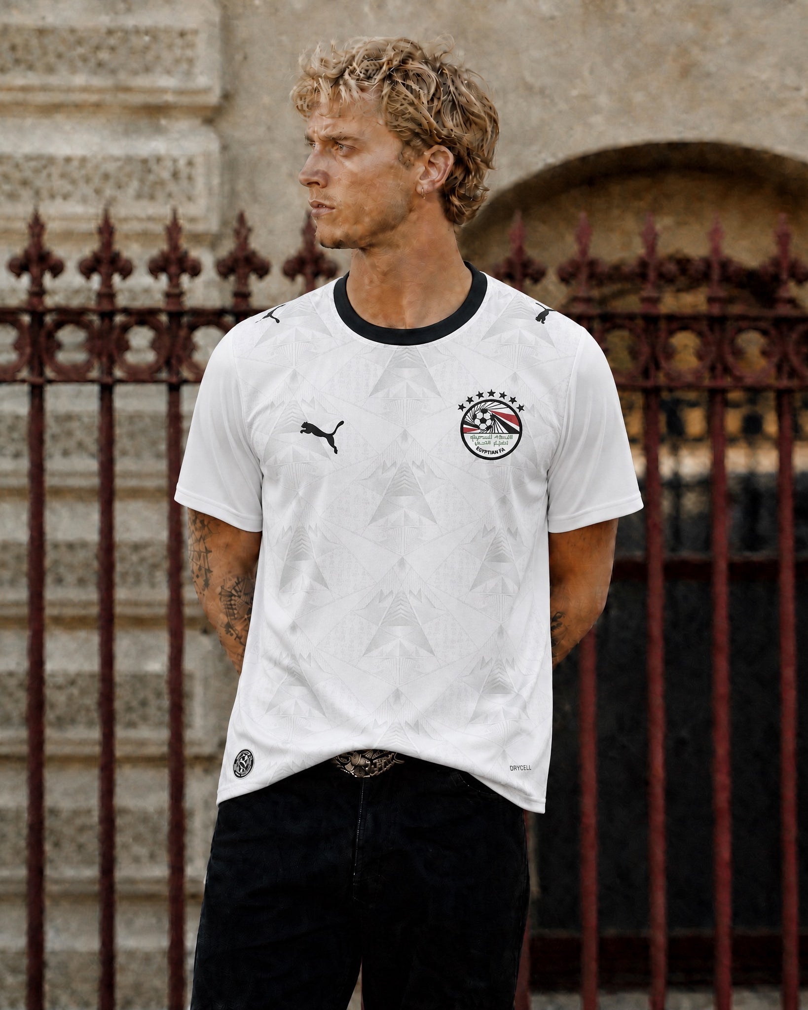 Maglia nazionale Egitto Away 2026 World Cup dettaglio frontale
