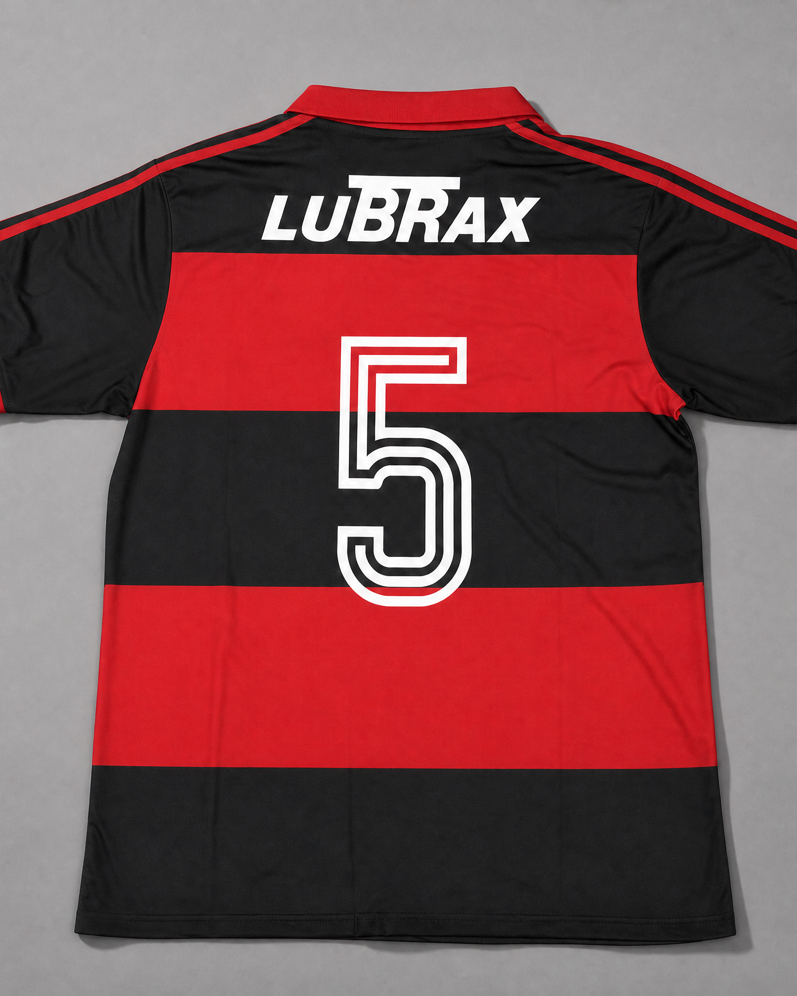 Flamengo maglia home 1990 91 rosso nera stile rétro brasiliano