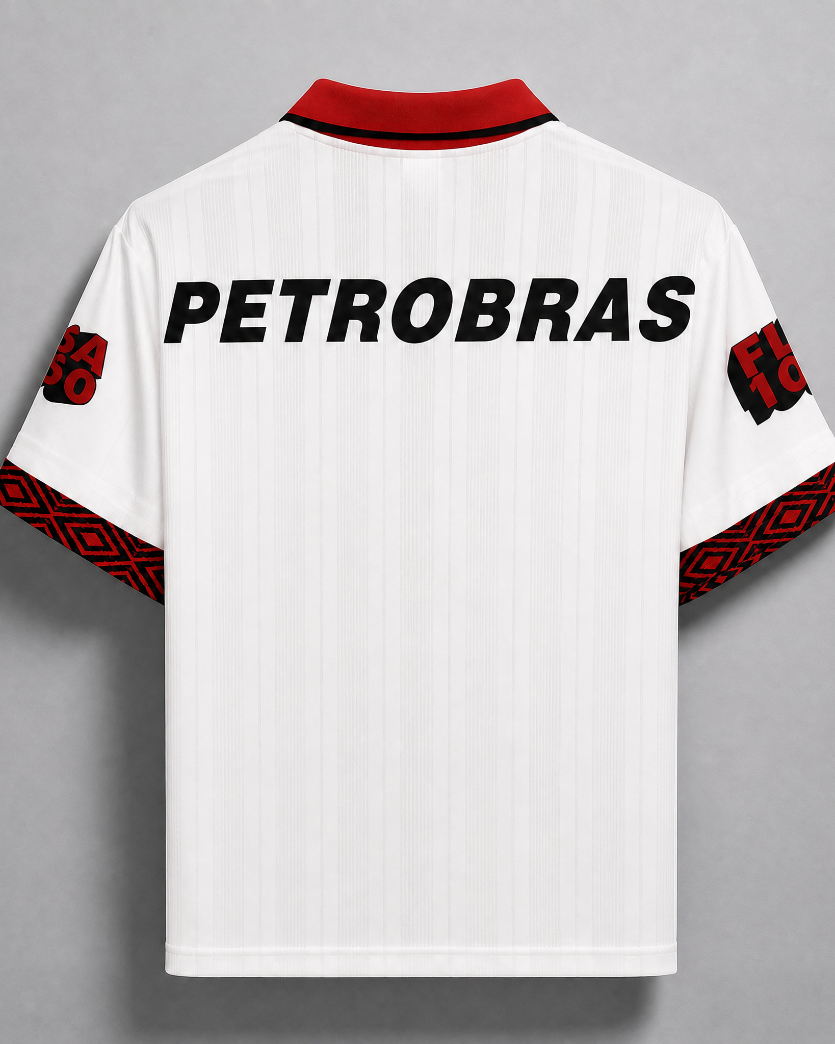 Flamengo maglia away 1995 anniversario 100 anni colore bianco con fascia rosso nera