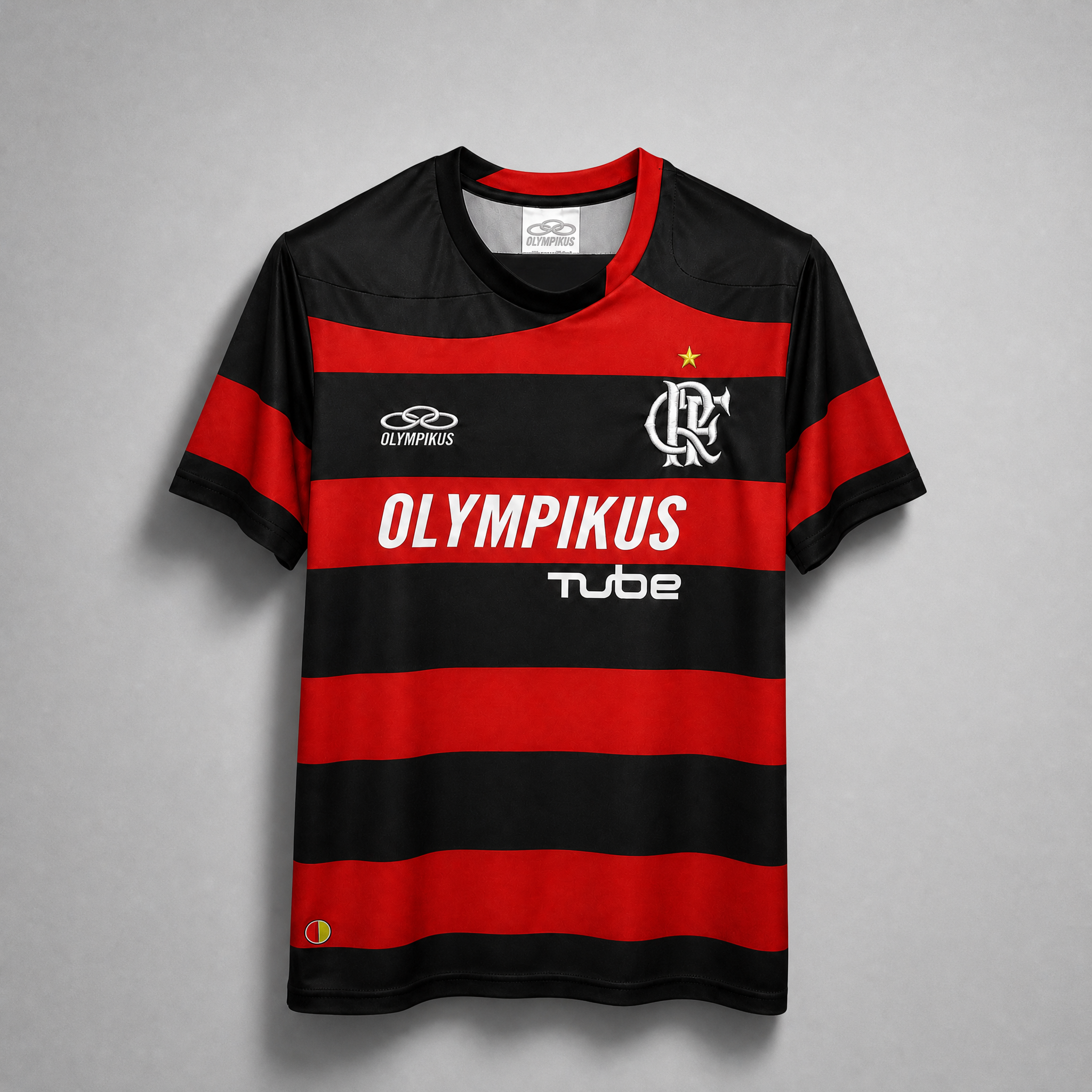 Flamengo maglia home 2009/10 rosso nera stile rétro brasiliano