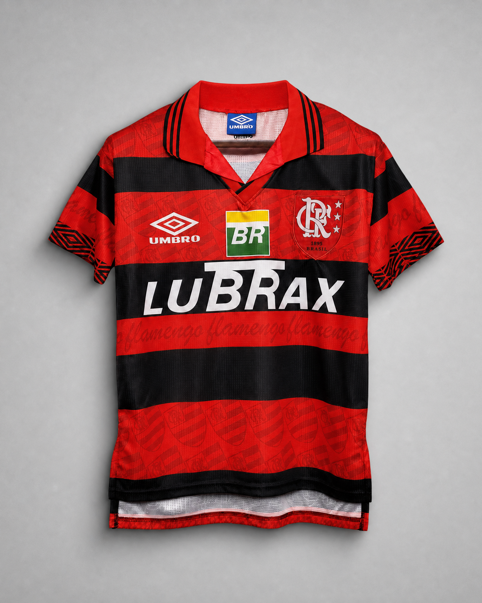 Flamengo maglia home 1995/96 rosso nera stile rétro anni ’90