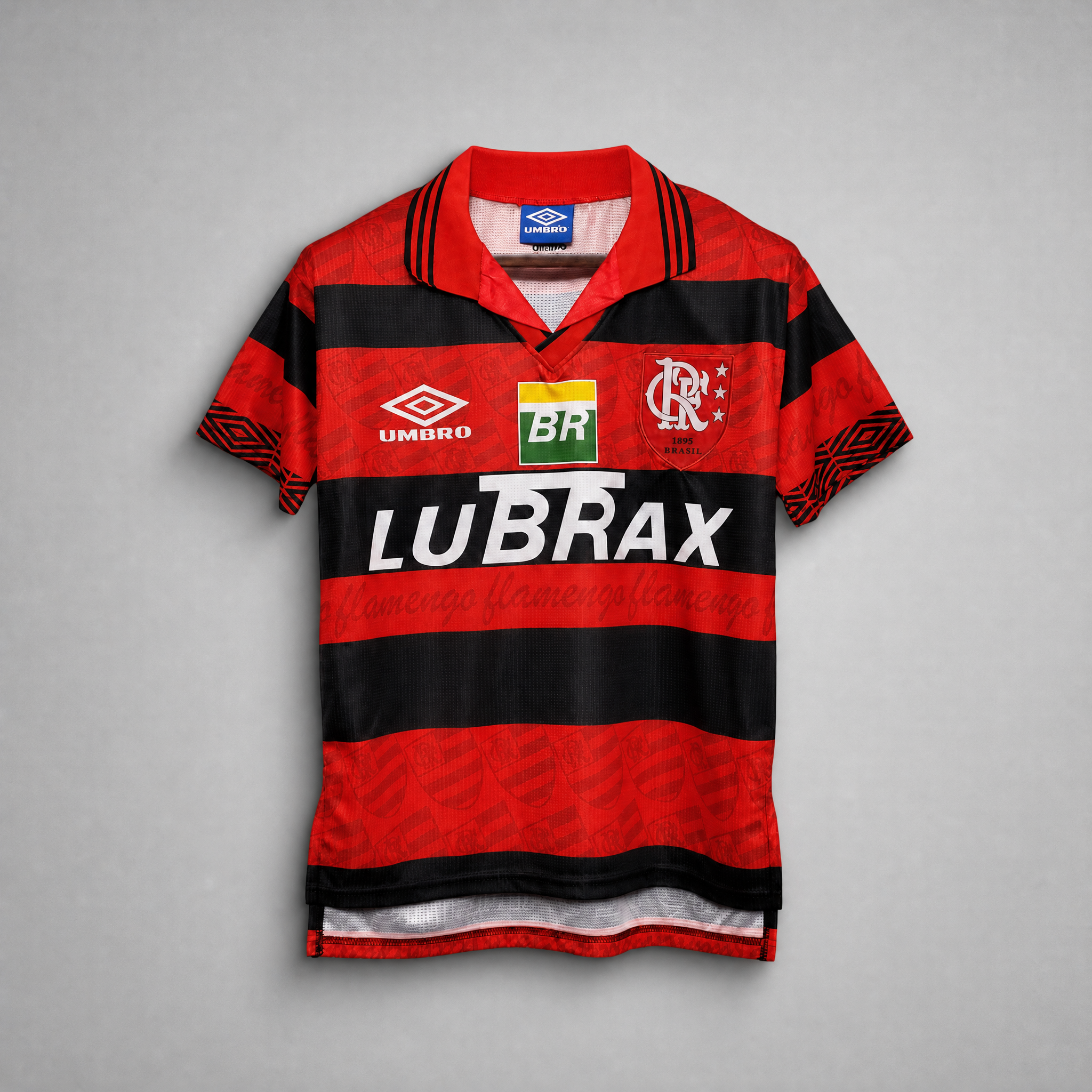 Flamengo maglia home 1995/96 rosso nera stile rétro anni ’90