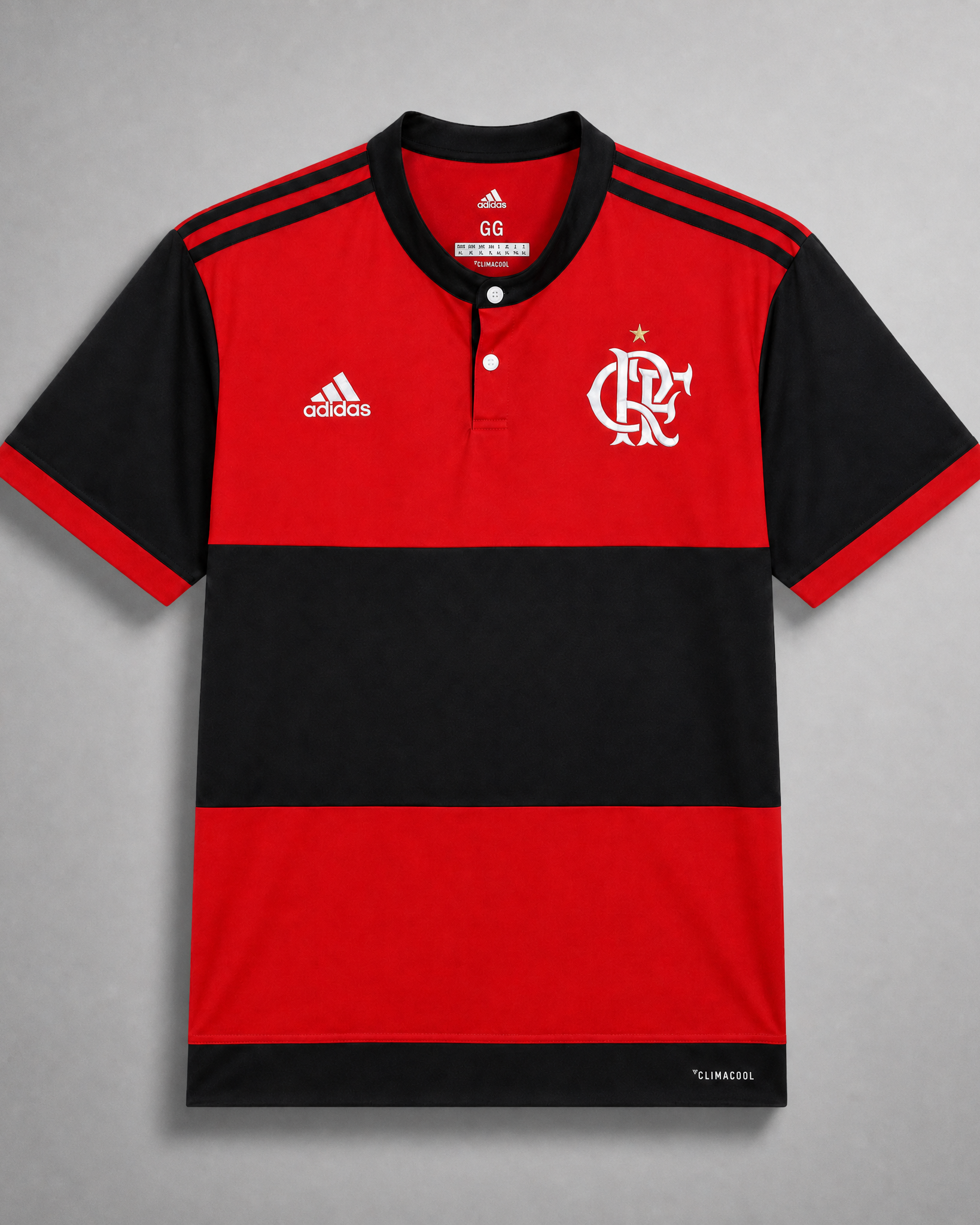 Flamengo maglia home 2017/18 rossonera vista frontale completa