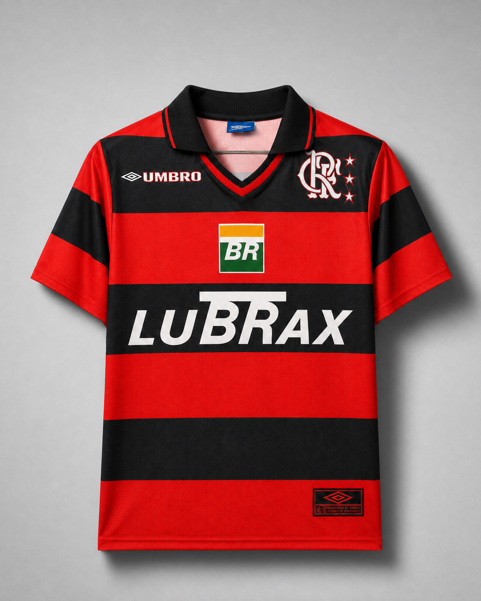 Flamengo maglia home 1999/00 rosso nera stile rétro brasiliano