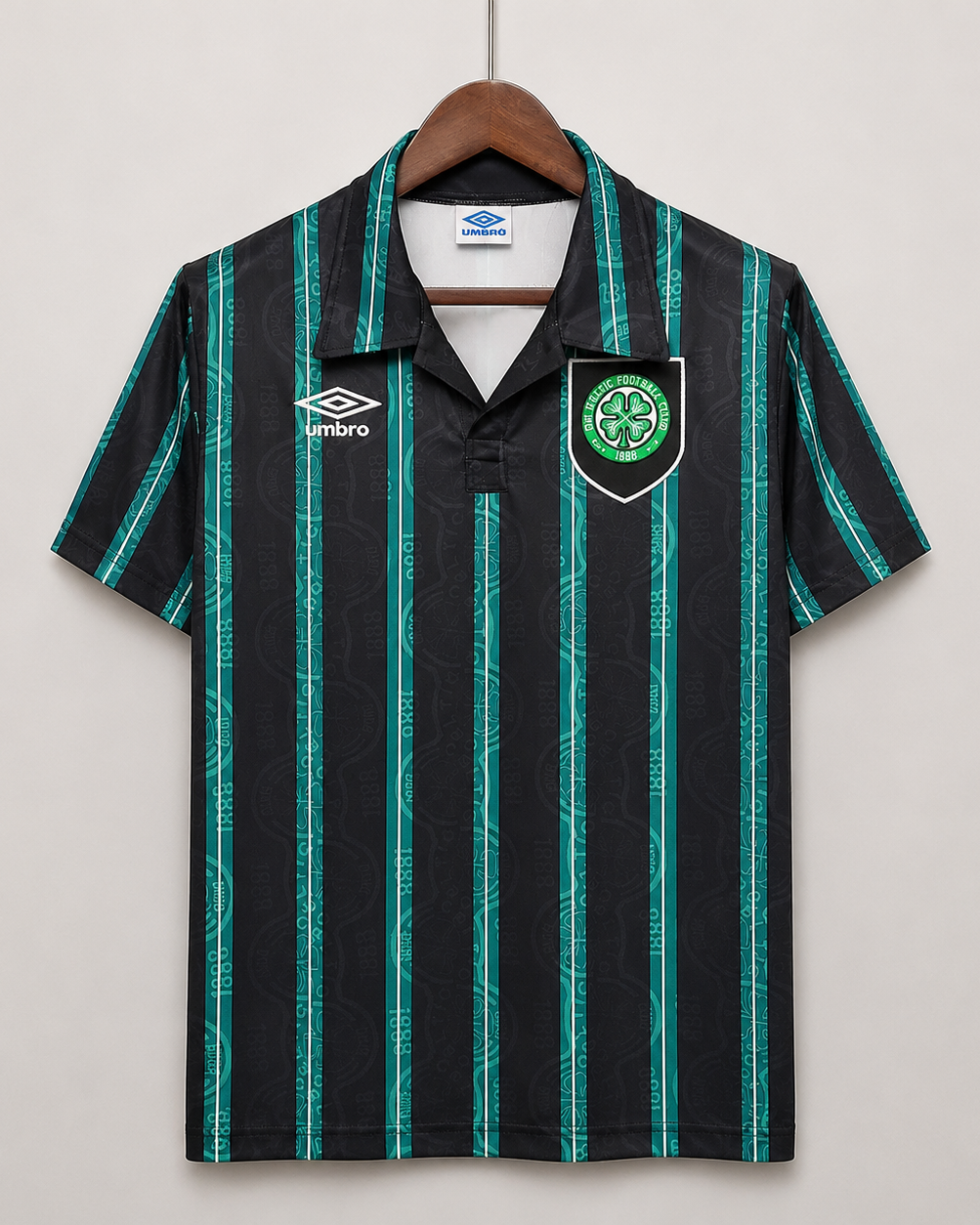 Celtics maglia away 1992/93 nera con righe verdi