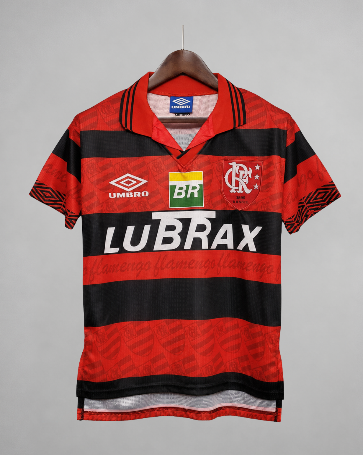 Flamengo maglia home 1995/96 rosso nera stile rétro anni ’90