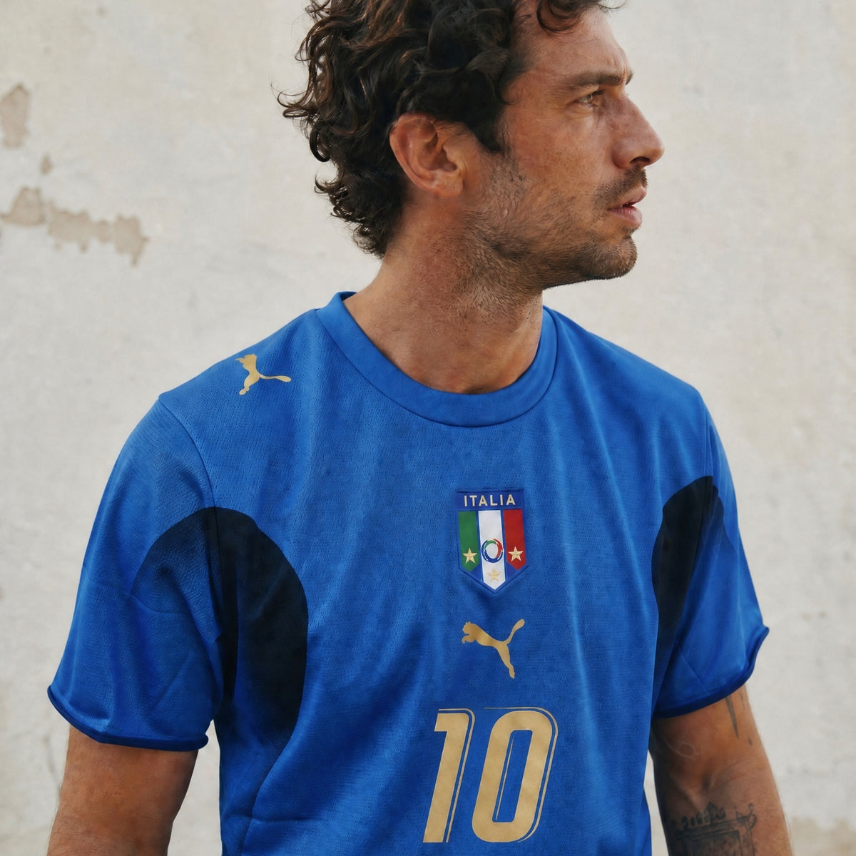 Del piero Maglia Italia 2006 retro in campo