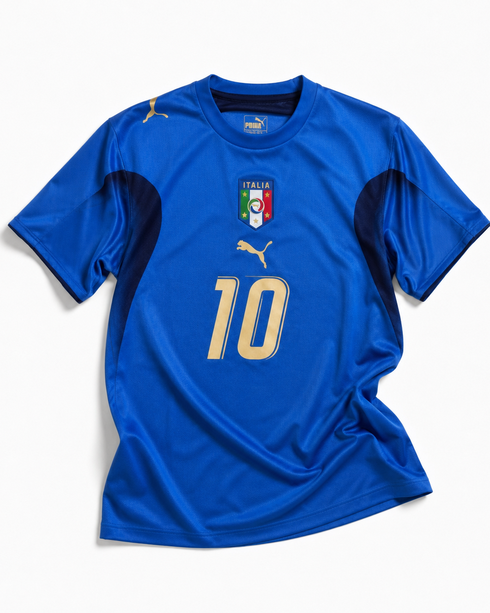 Maglia Italia 2006 home azzurra Puma vista frontale stemma FIGC