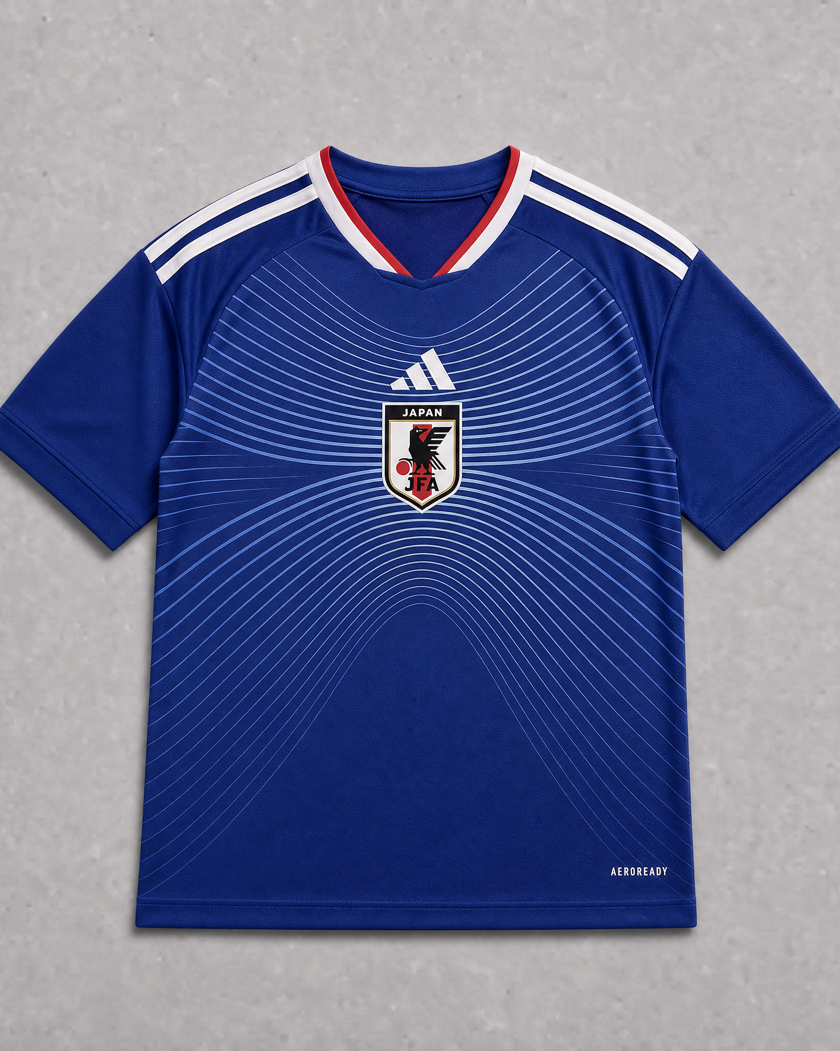 Maglia Giappone Home 2026 World Cup blu vista frontale design moderno pattern dinamico