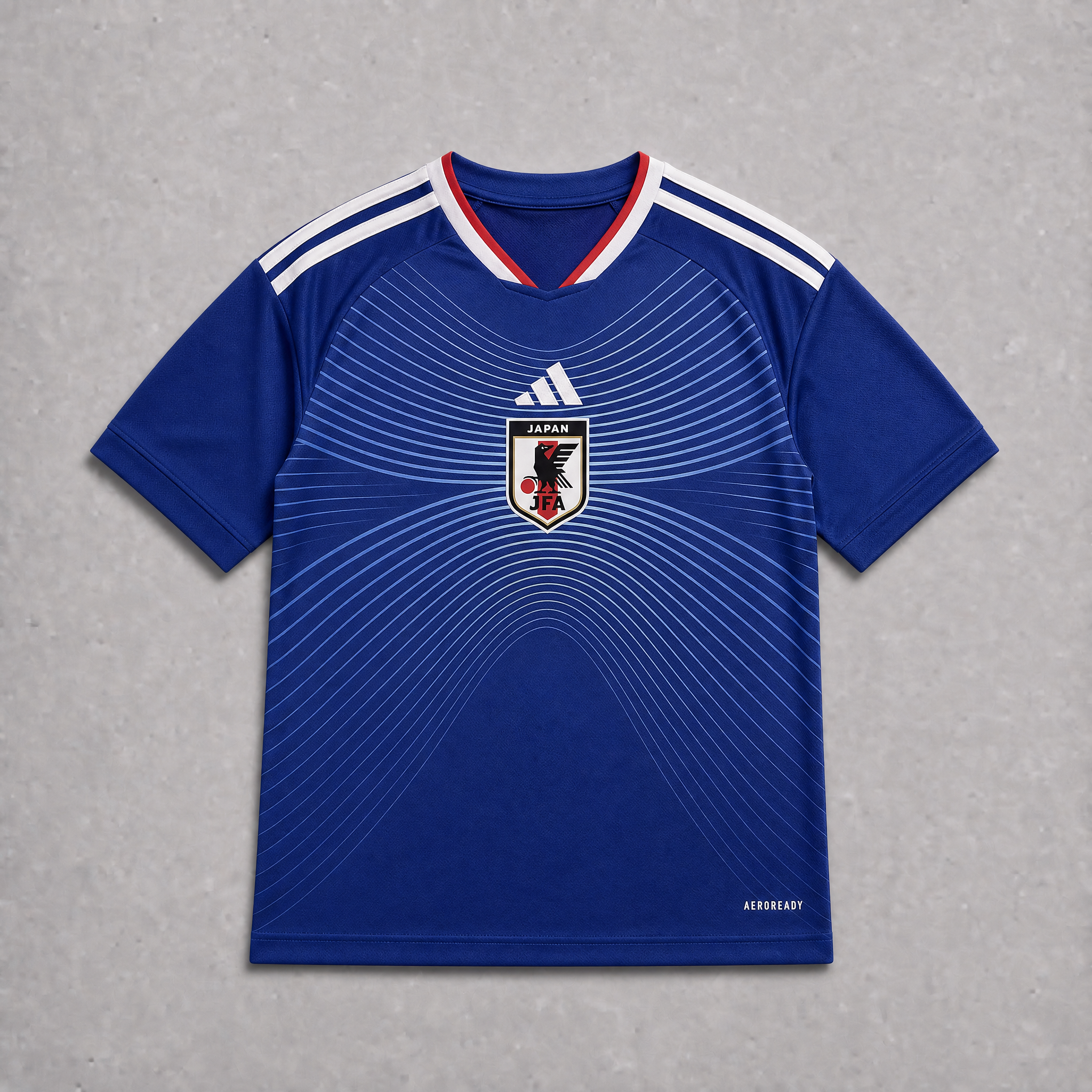 Maglia Giappone Home 2026 World Cup blu vista frontale design moderno pattern dinamico