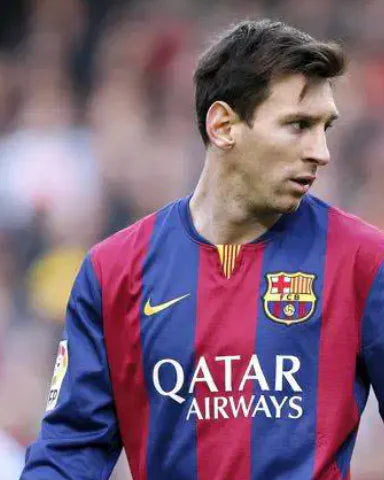 Lionel Messi con maglia Barcellona 2014/15 home durante partita