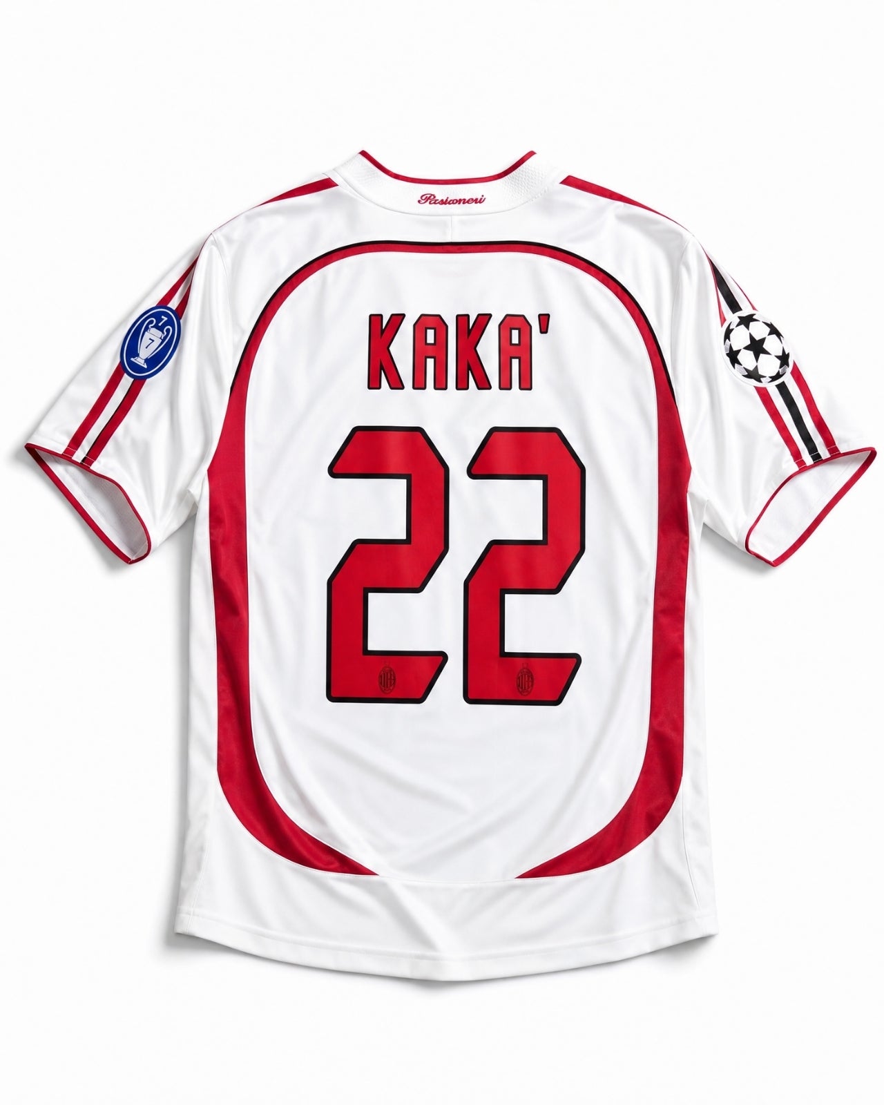 Maglia AC Milan Away 2006/07 Kaká numero 22 retro bianca finale Champions League