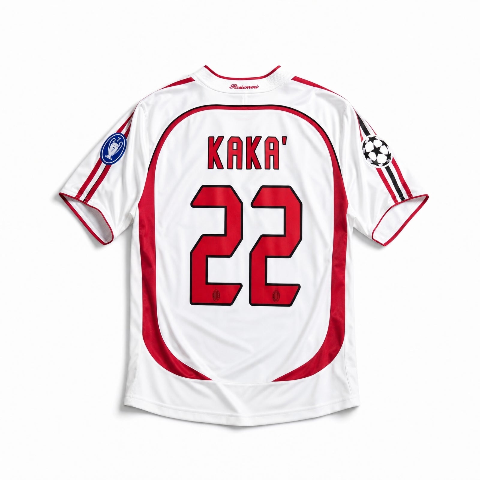 Maglia AC Milan Away 2006/07 Kaká numero 22 retro bianca finale Champions League