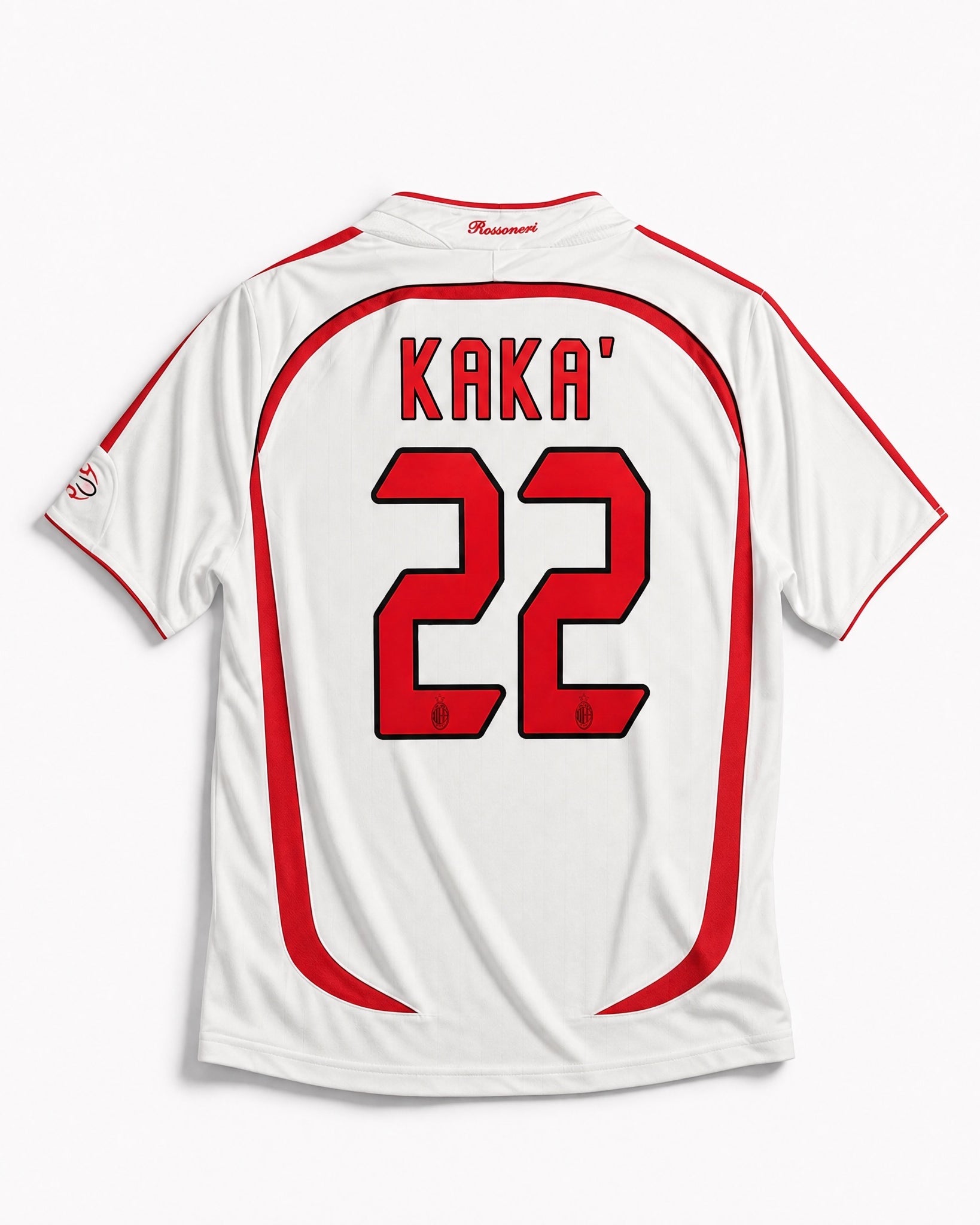 Maglia AC Milan Away 2006/07 Kaká numero 22 retro bianca finale Champions League