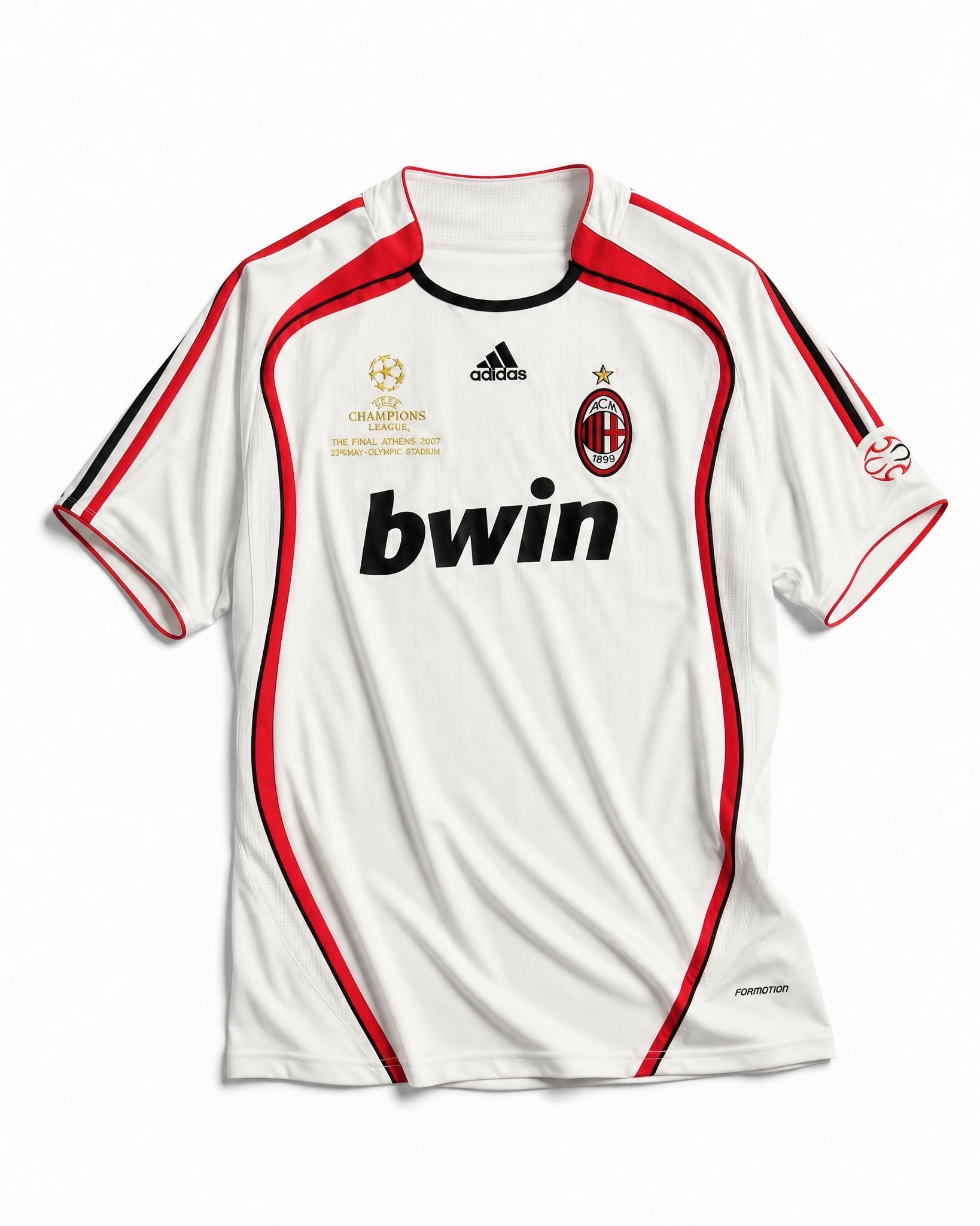 Maglia Milan Away 2006/07 vista frontale bianca con sponsor bwin