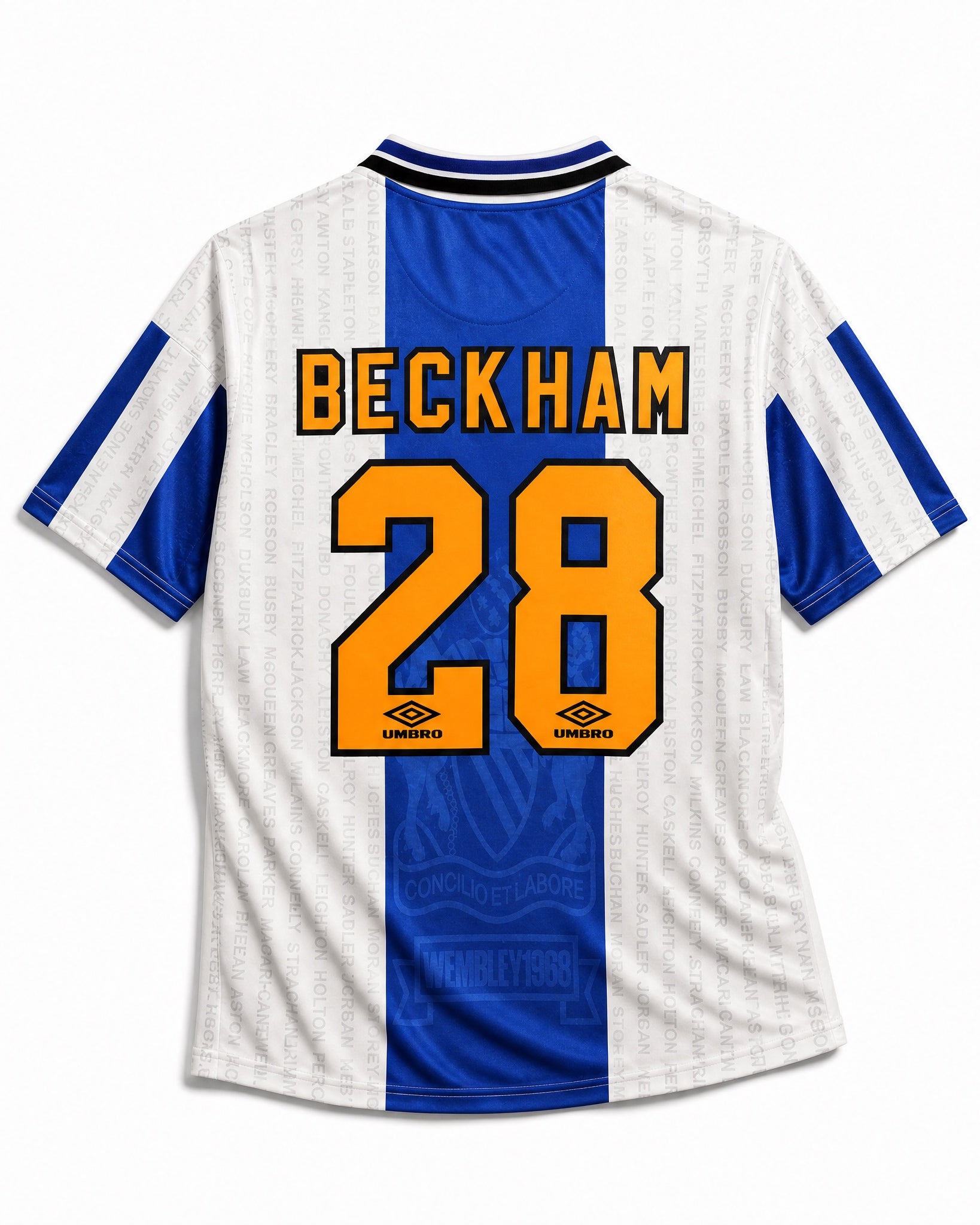Maglia Beckham Manchester United Away 1994/95 vista posteriore con nome e numero