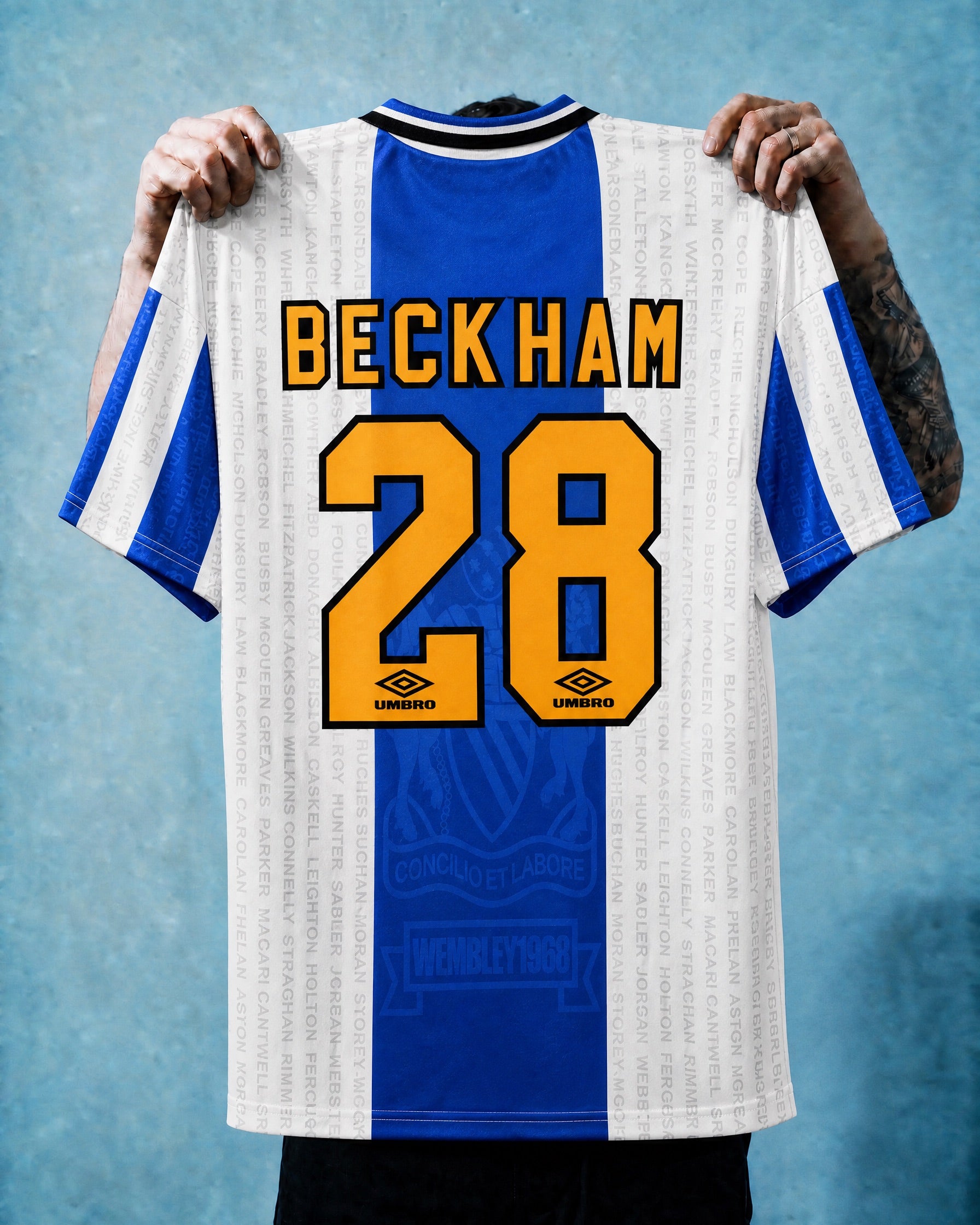 Dettaglio posteriore maglia Beckham Manchester United Away 1994/95