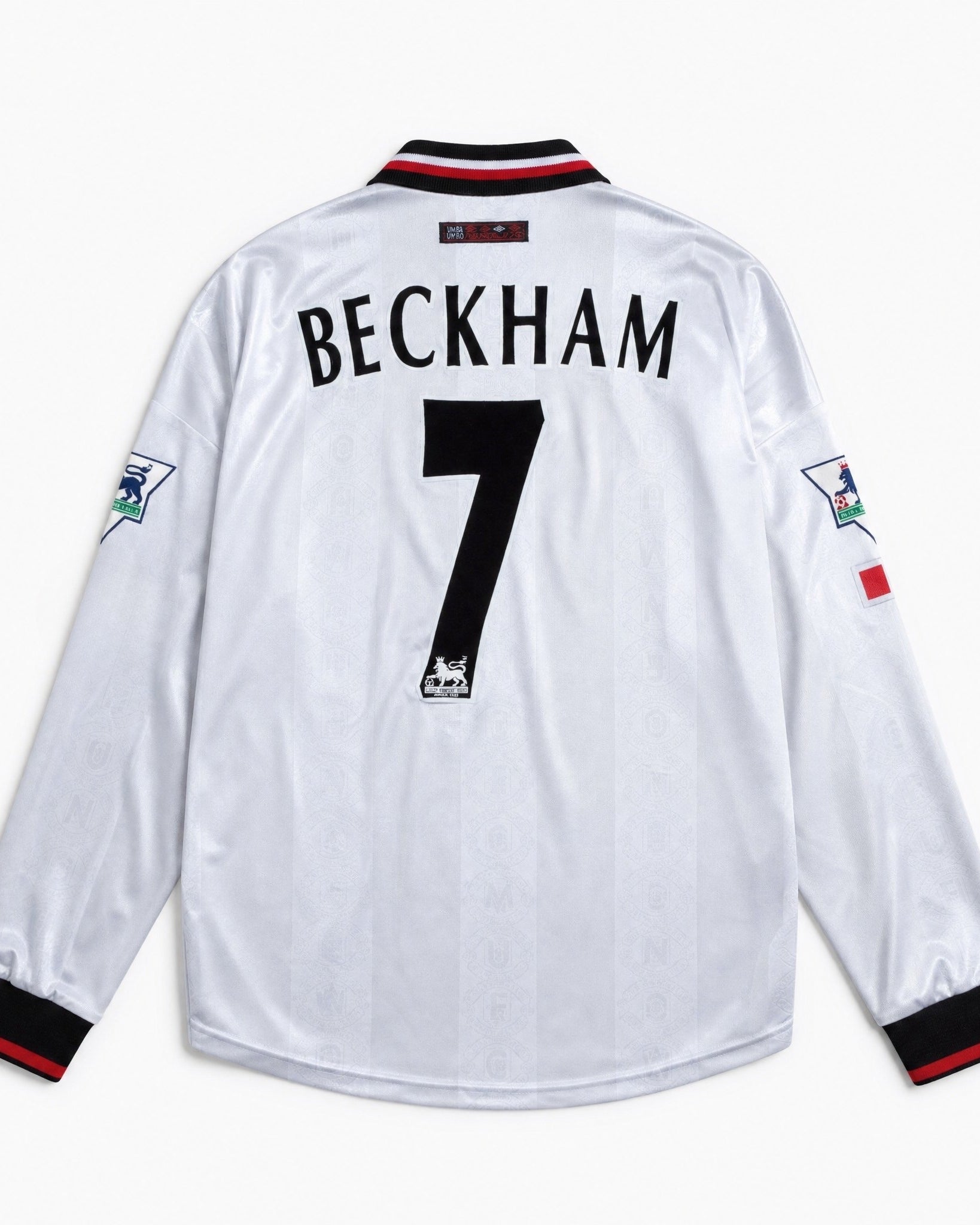 Maglia Beckham Manchester United Away Long 1998/99 vista posteriore con numero 7