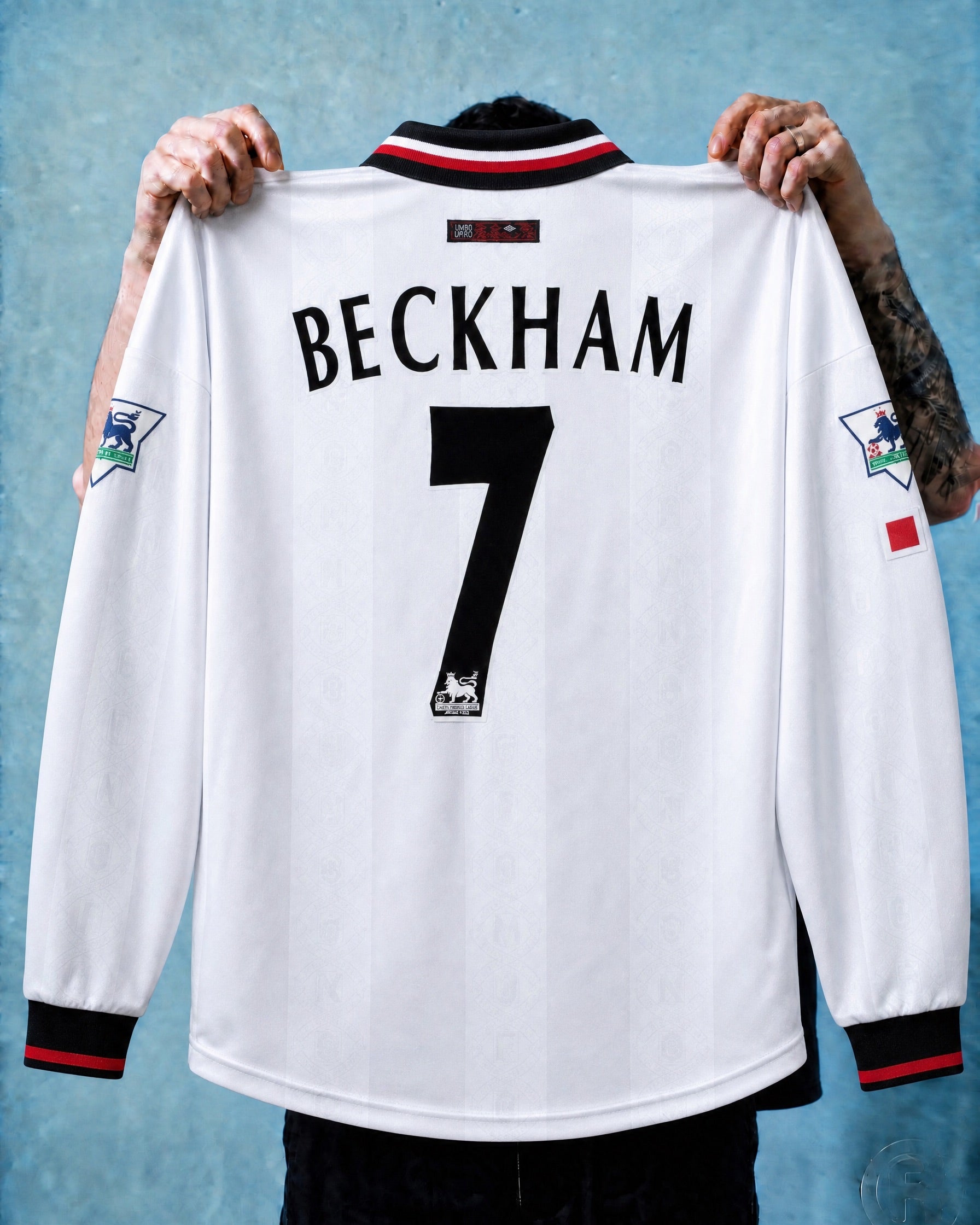 Dettaglio posteriore maglia Beckham Manchester United Away Long 1998/99