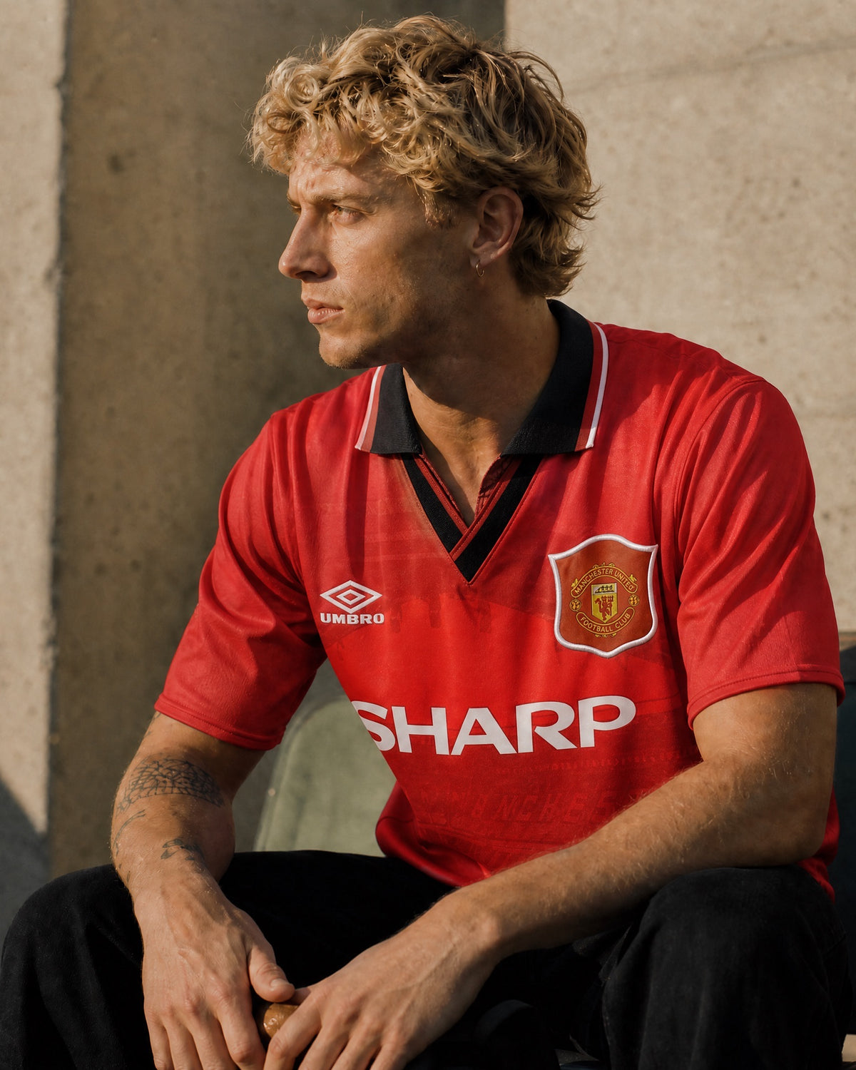 David Beckham con maglia Manchester United Home 1994/95