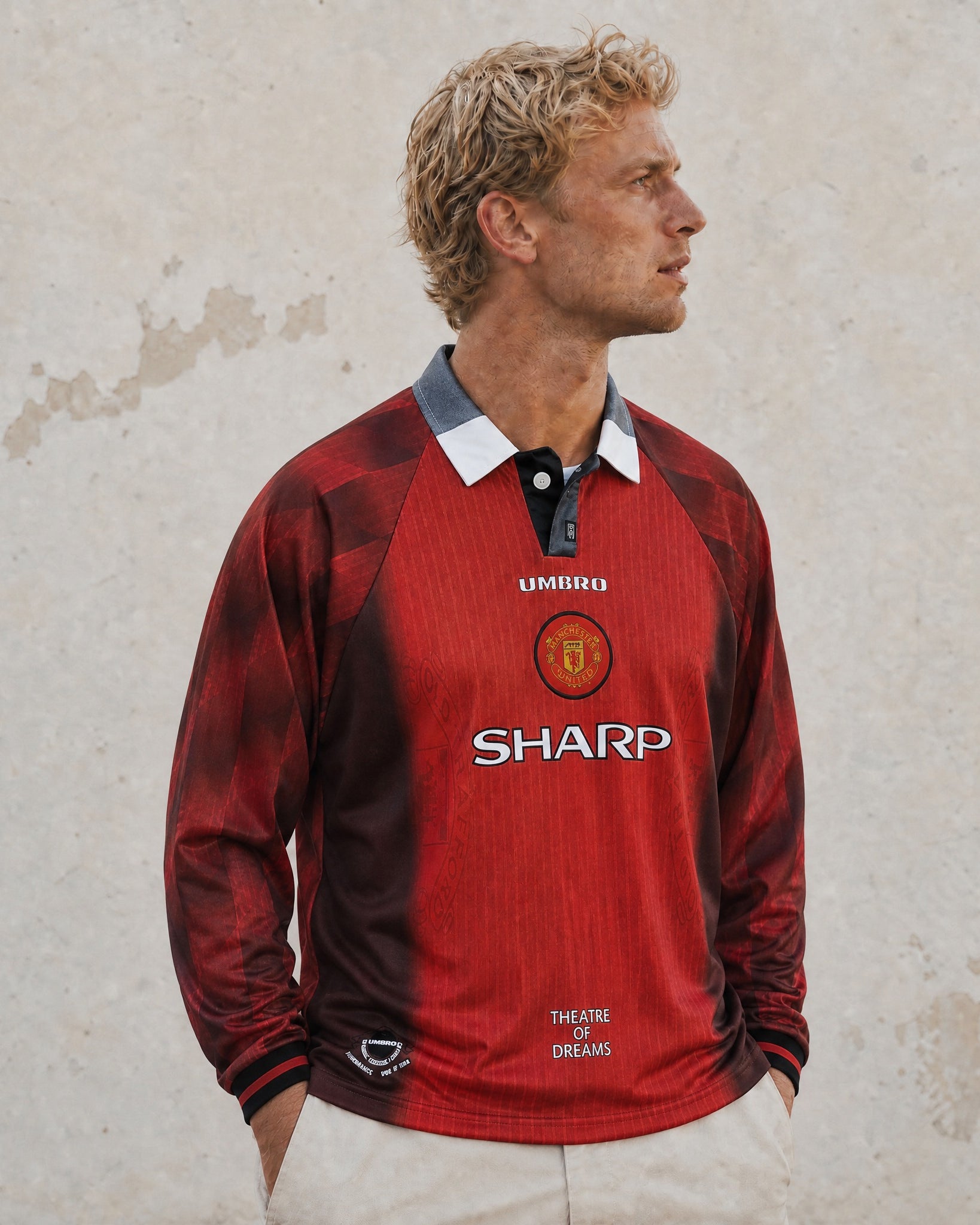 David Beckham con maglia Man. United Home 1996/97