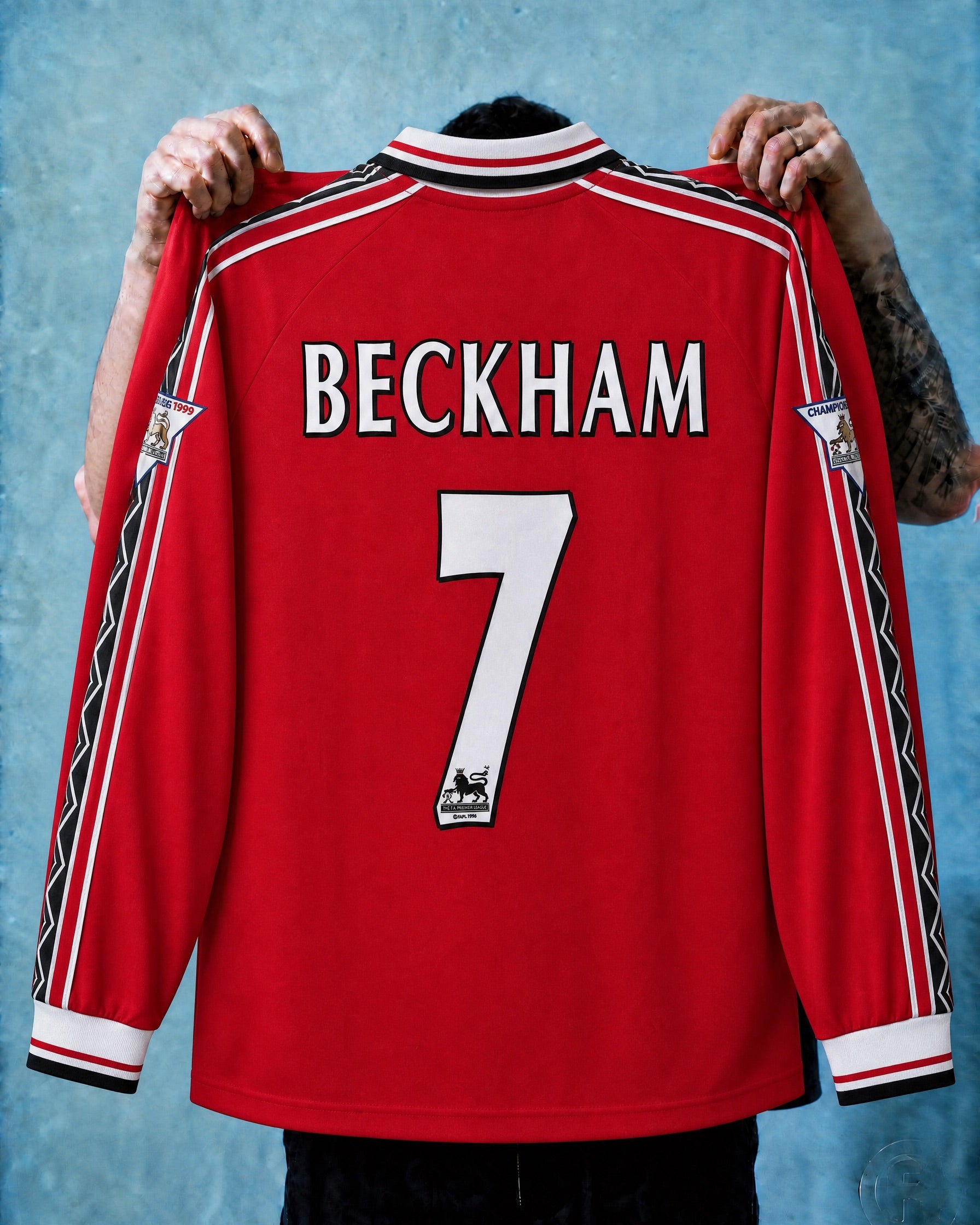 Dettaglio maglia Beckham Manchester United Home Long 1998/99
