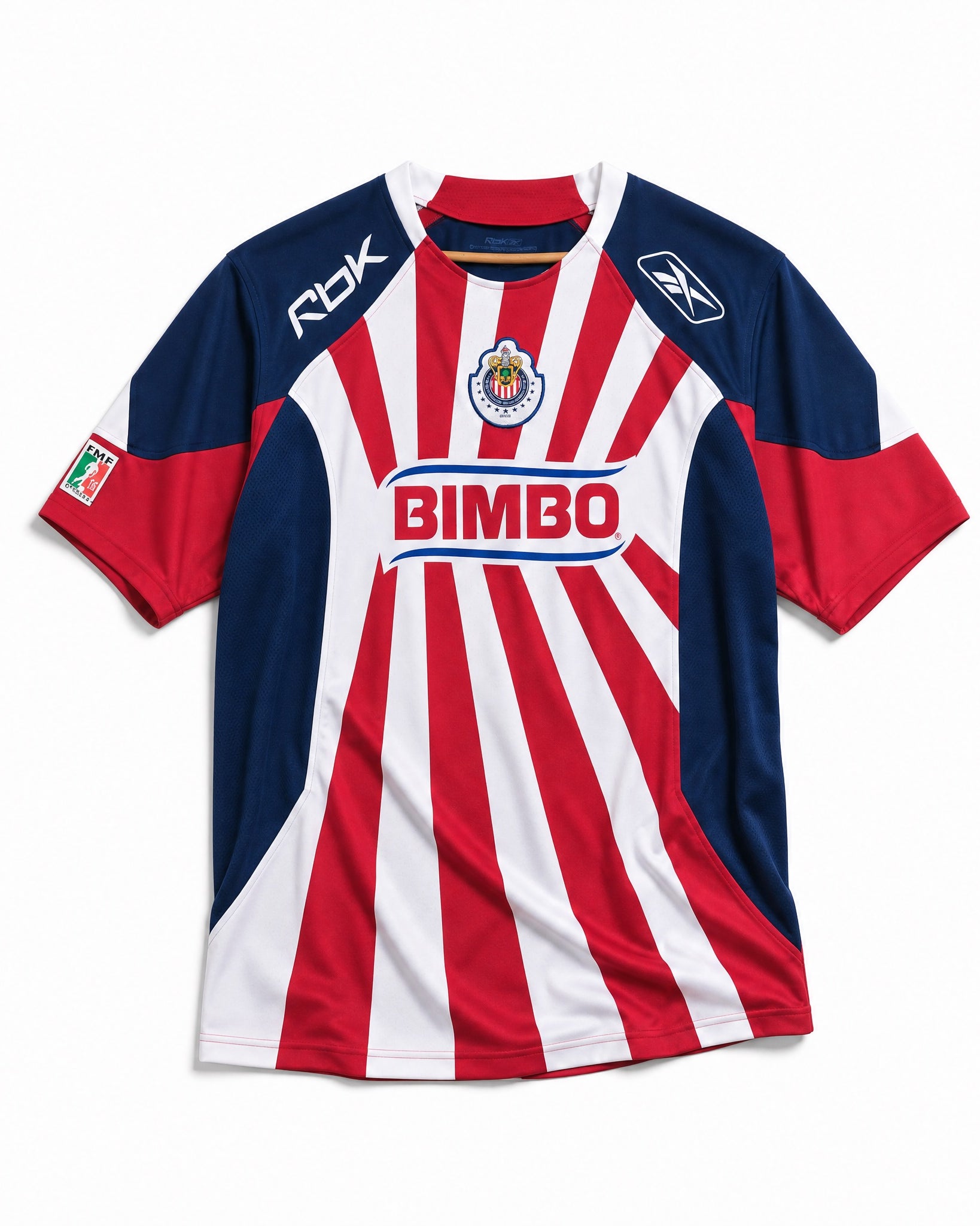Maglia Chivas Home 2008/09 vista frontale a strisce rosse e bianche