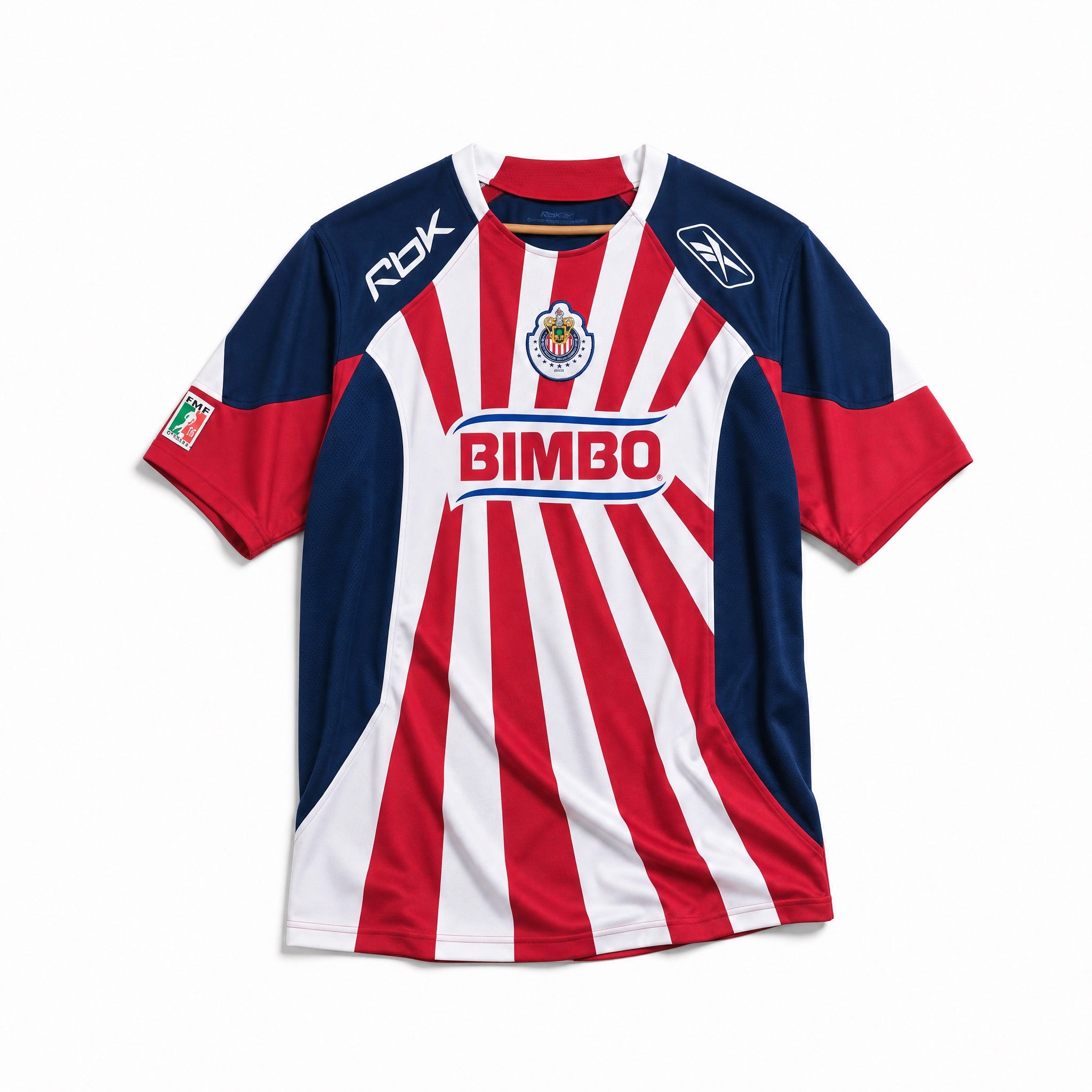 Maglia Chivas Home 2008/09 vista frontale a strisce rosse e bianche