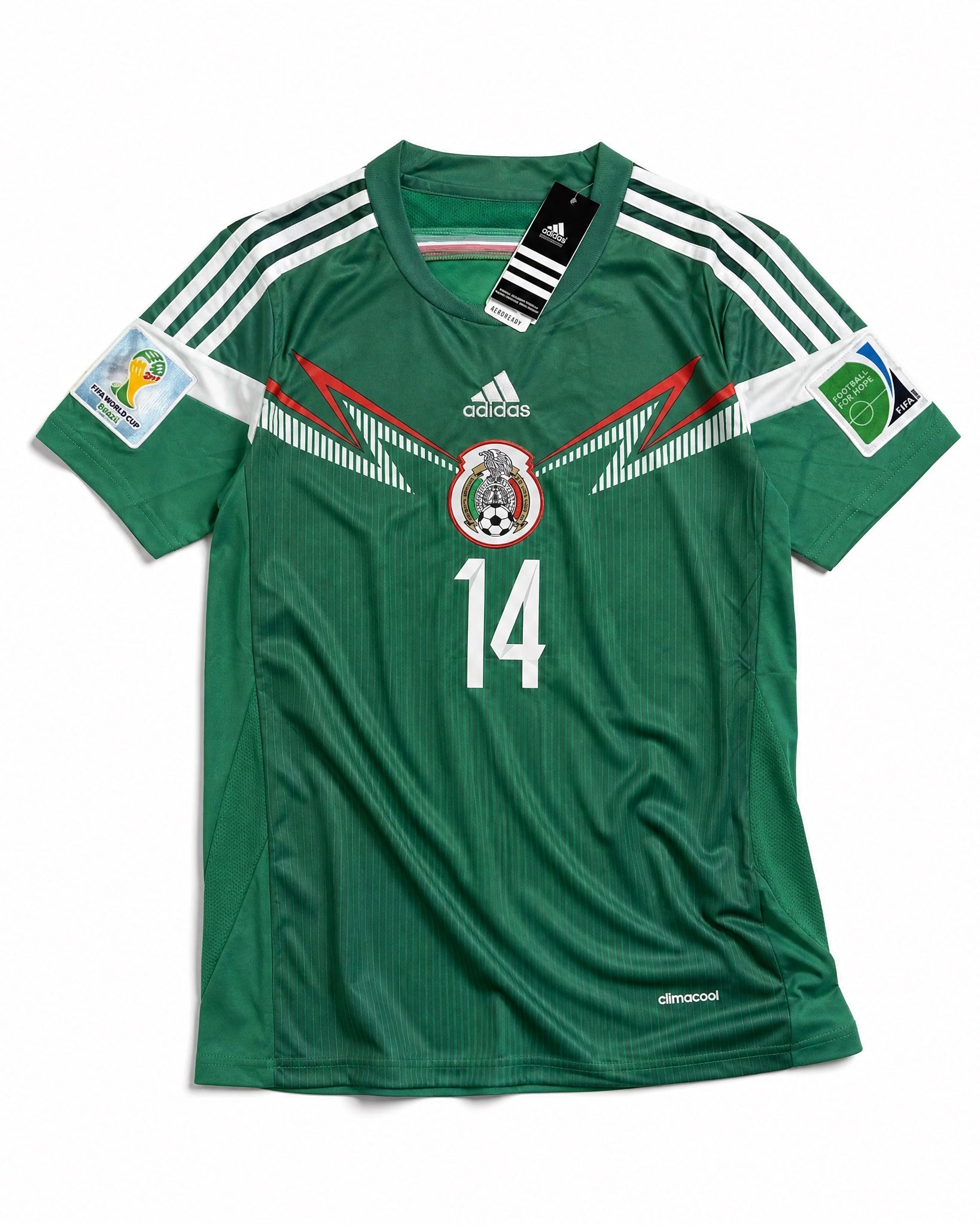 Maglia Chicharito Messico Home 2014 World Cup verde vista posteriore