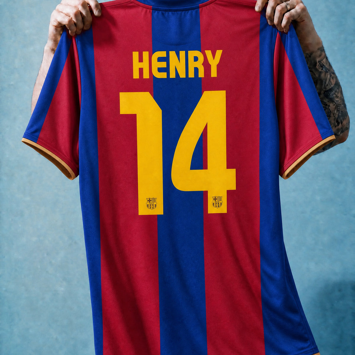 Maglia Barcellona Henry 14 Home 2007/08 vista posteriore