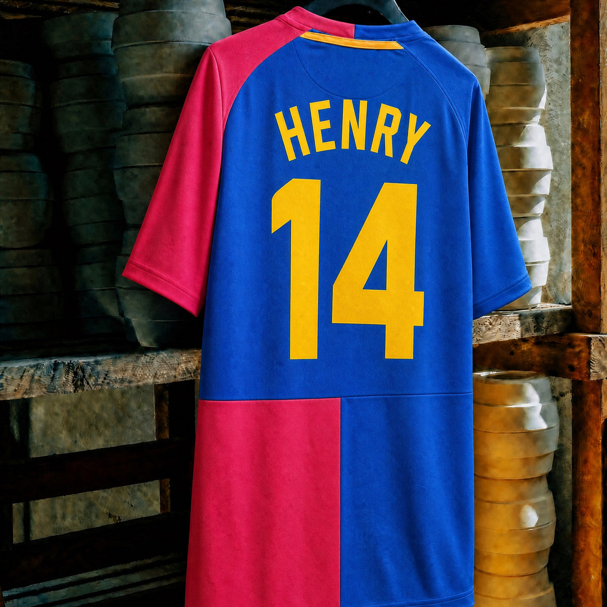 Maglia Barcellona Henry 14 Home 2008/09 vista posteriore