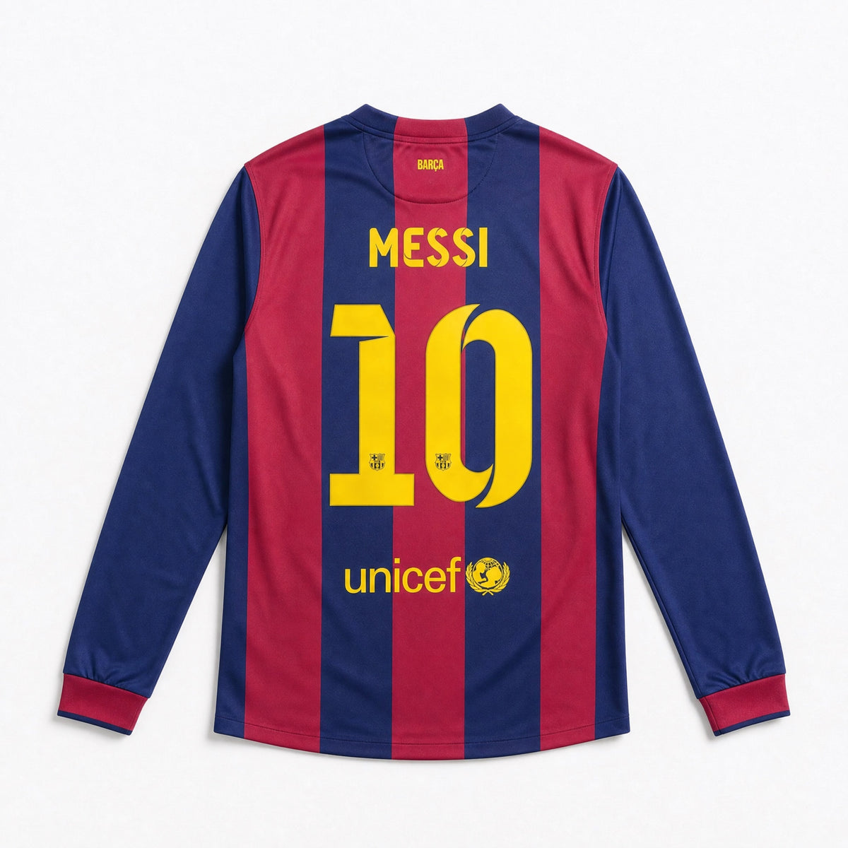 Maglia Barcellona 2014/15 home maniche lunghe Messi numero 10 retro blaugrana