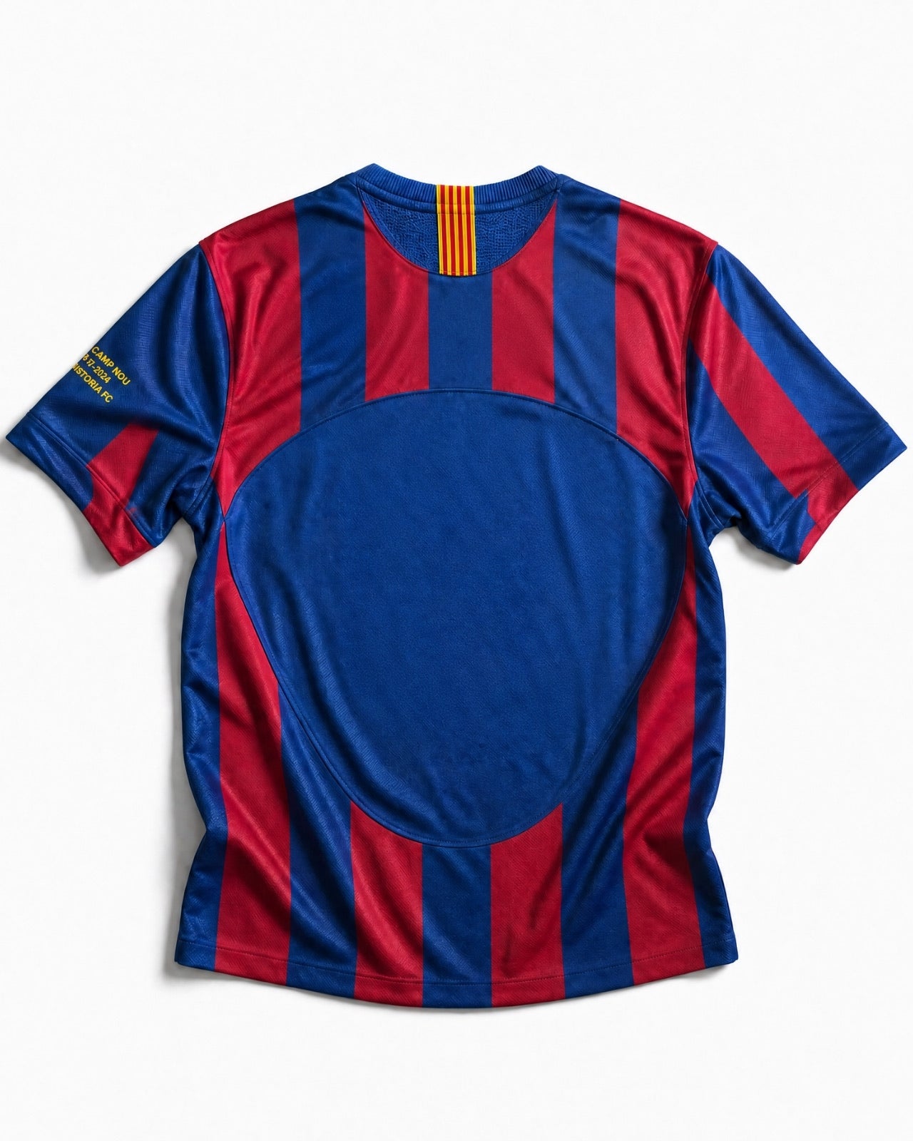ettaglio patch Champions League su manica maglia Barcellona 2005/06