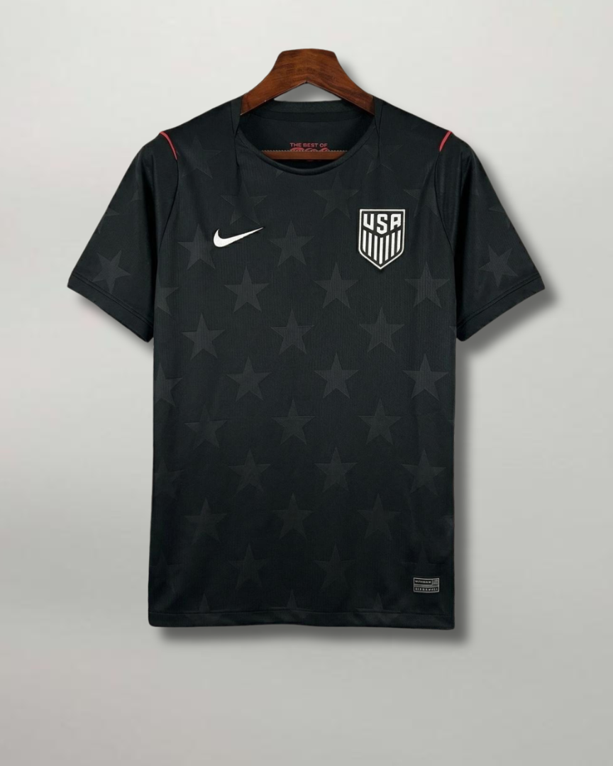 Maglia USA Away 2026 nera Nike con pattern stelle tono su tono