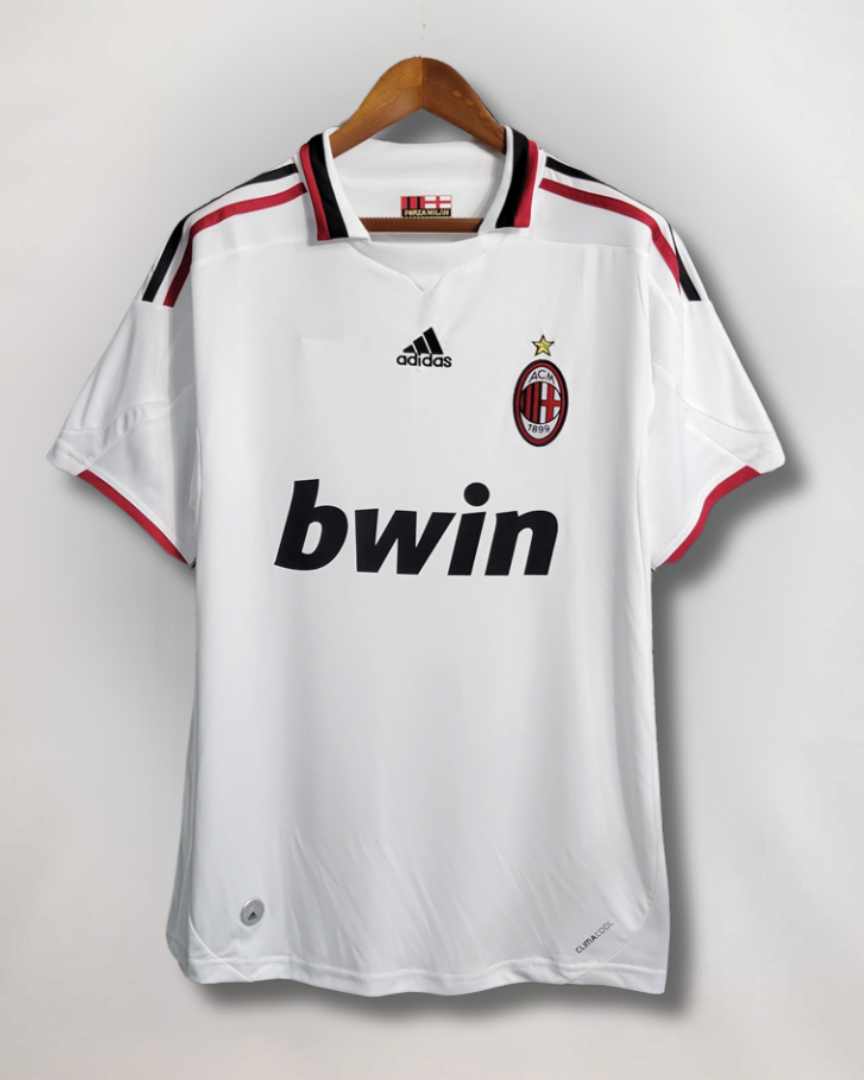 Maglia AC Milan 2009/10 away fronte bianco sponsor Bwin