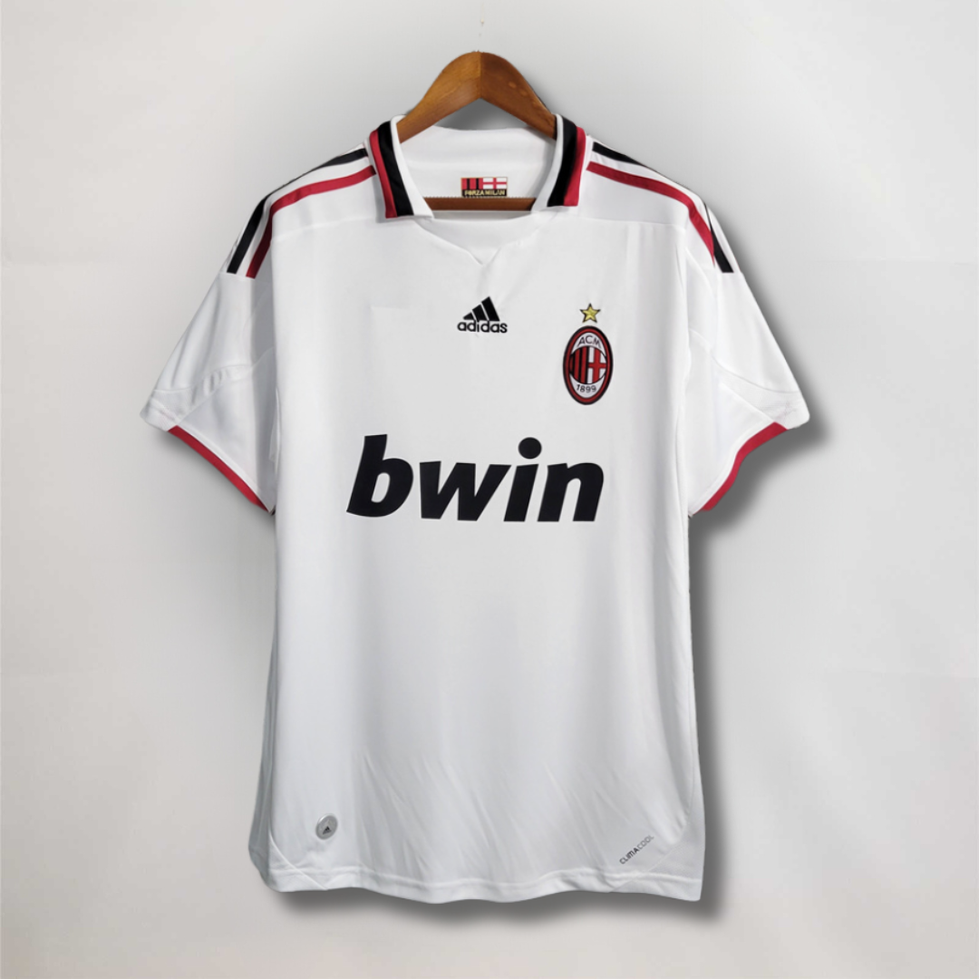 Maglia AC Milan 2009/10 away fronte bianco sponsor Bwin